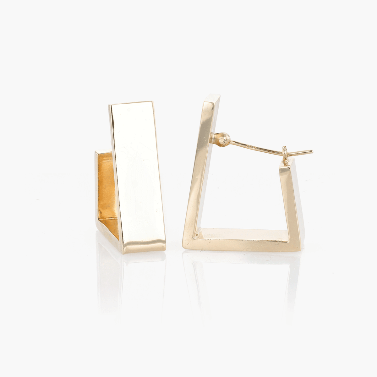 Gold Angular Earrings