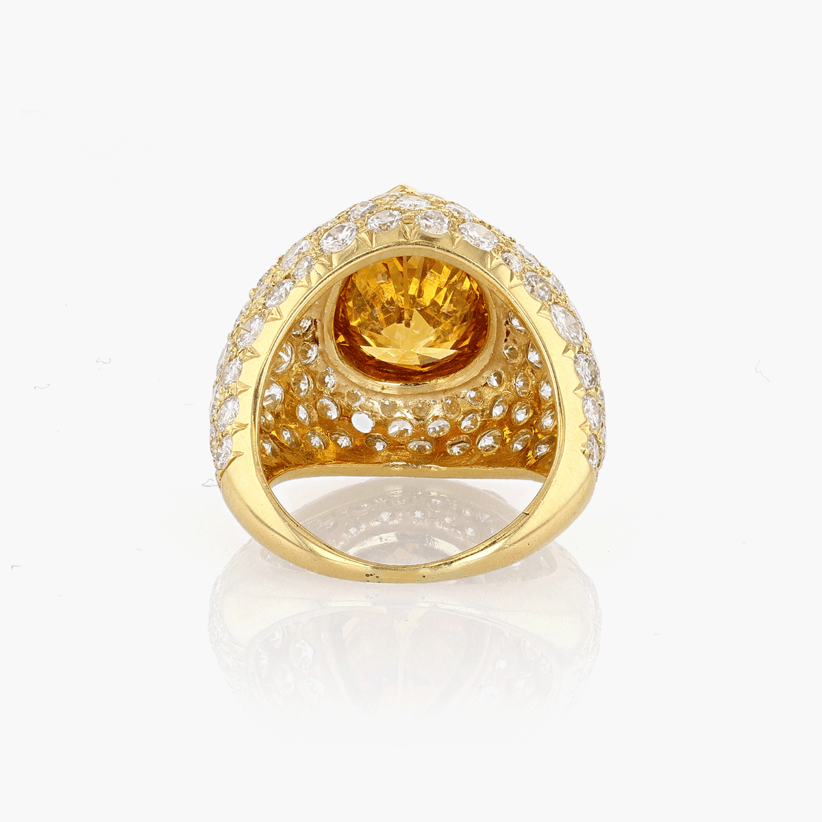 Gold, Colored Diamond, and Diamond Ring