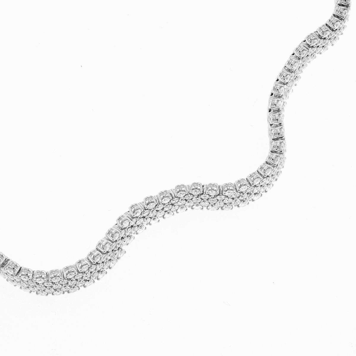 18KT Gold Diamond Ribbon Necklace