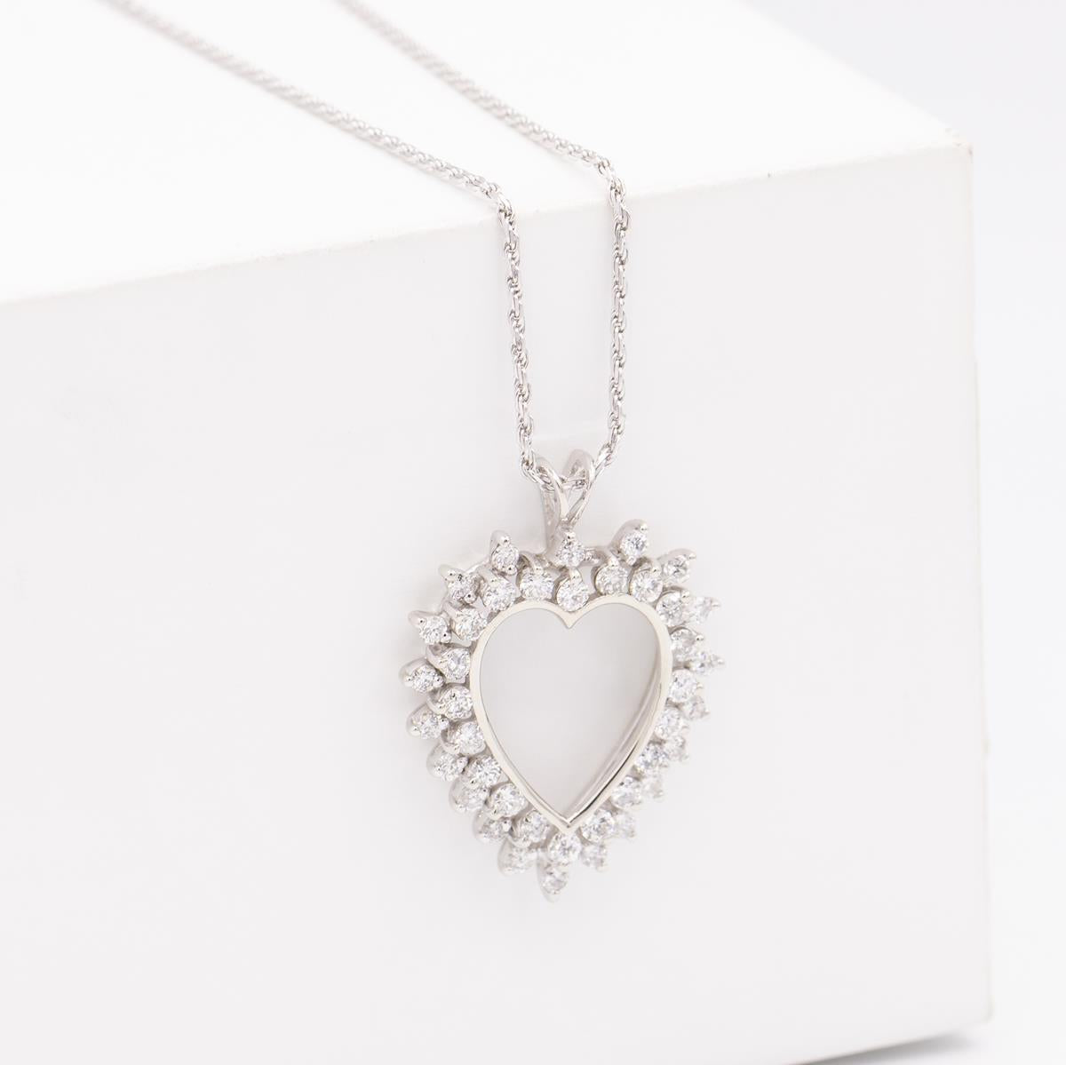 14KT Gold Diamond Heart Pendant