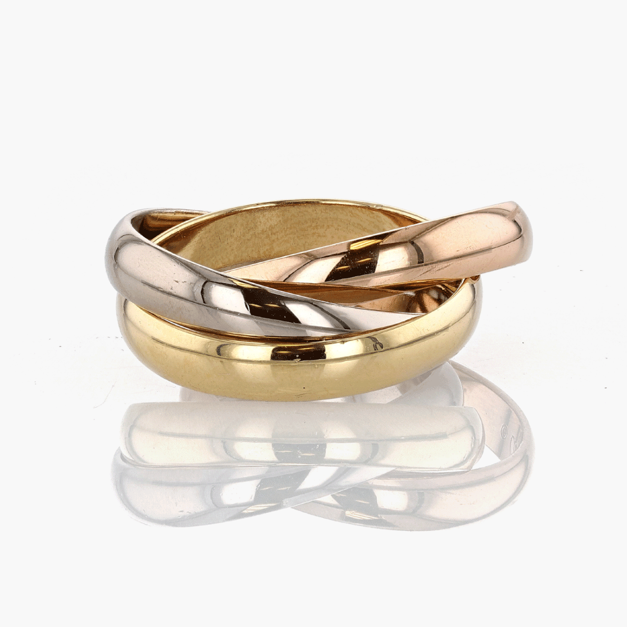 Cartier Trinity Ring in Yellow, White, and Rose Gold