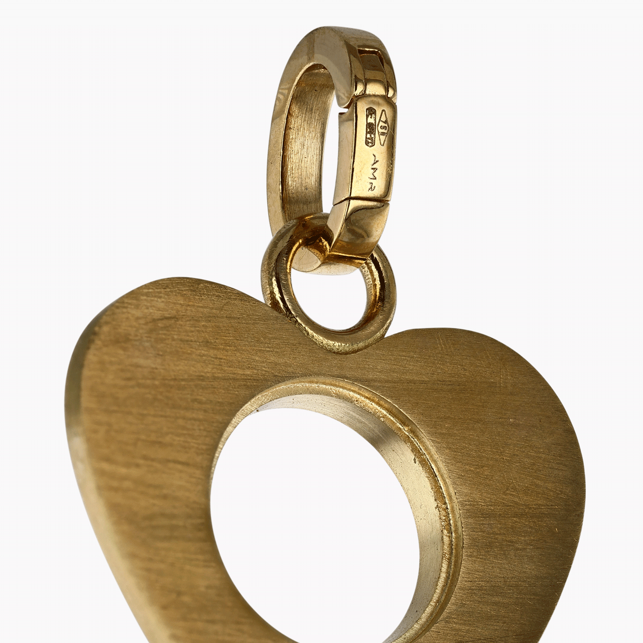 Gold, White Gold, and Diamond Heart Charm