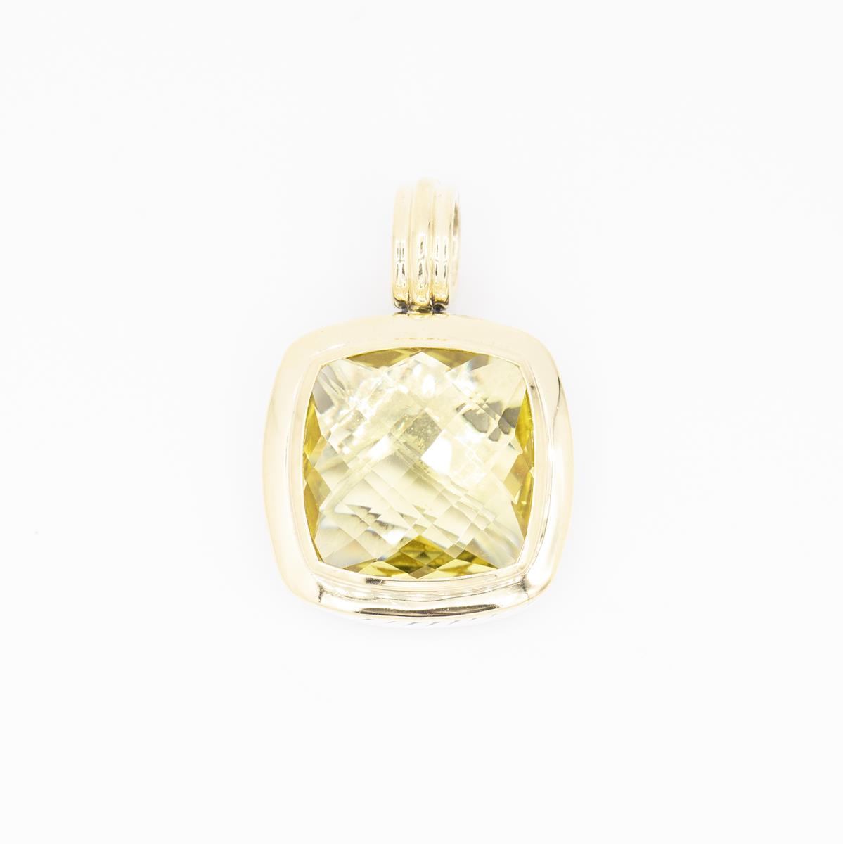 Vintage David Yurman Albion Sterling Silver Lemon Citrine Enhancer