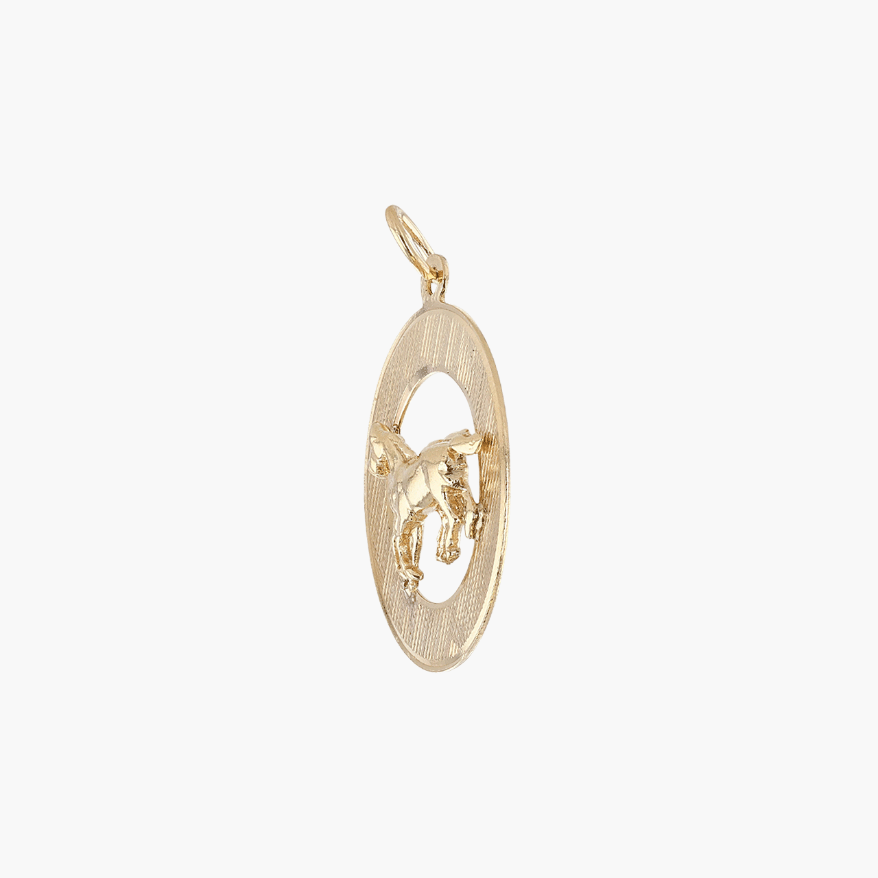 Gold Horse Disc Charm