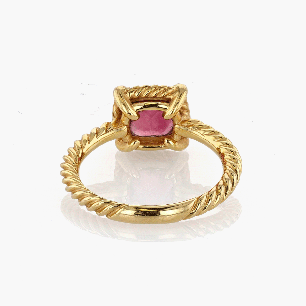 David Yurman Gold, Pink Tourmaline, and Diamond Chatelaine Ring