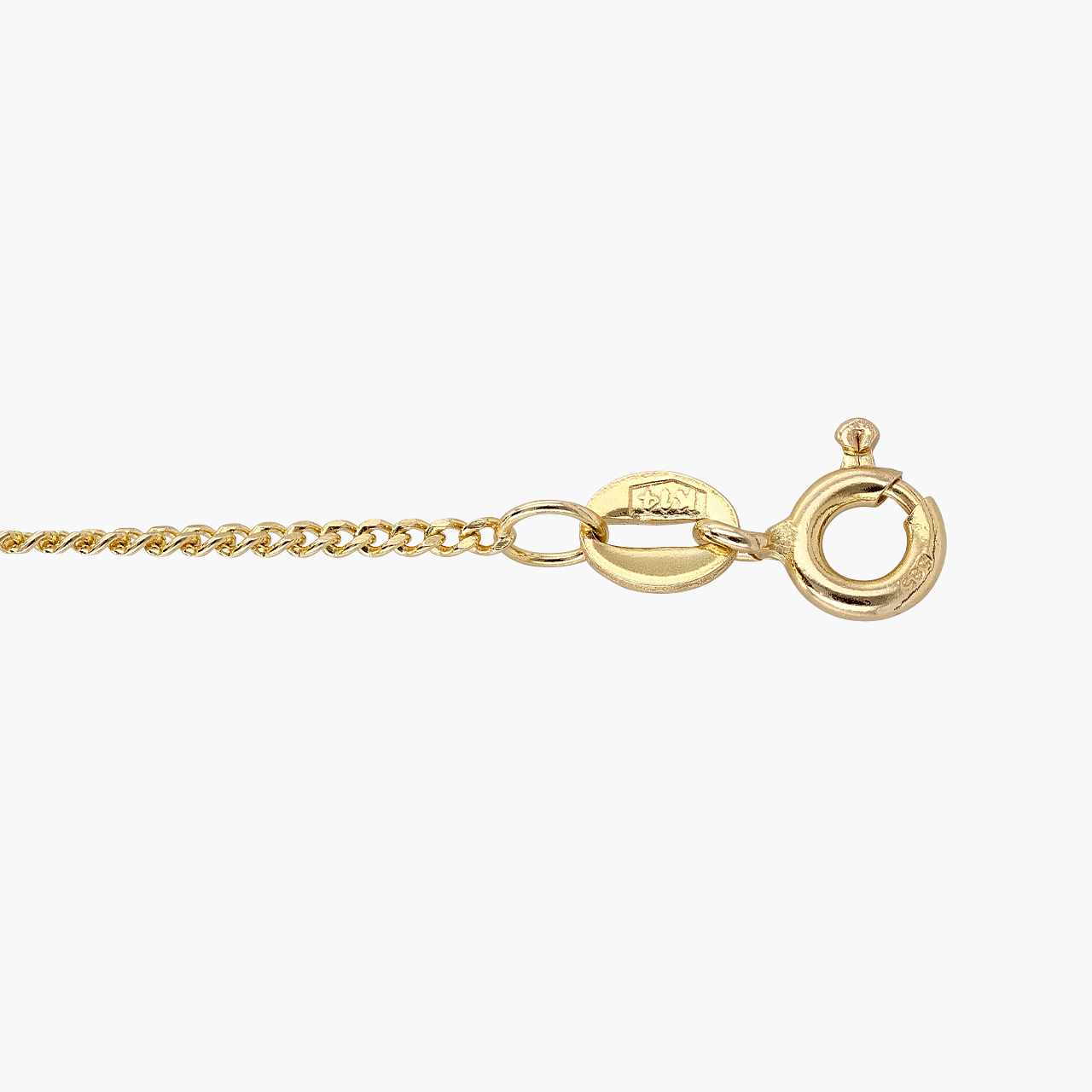 Gold Fine Curb Chain with Infinity Motifs