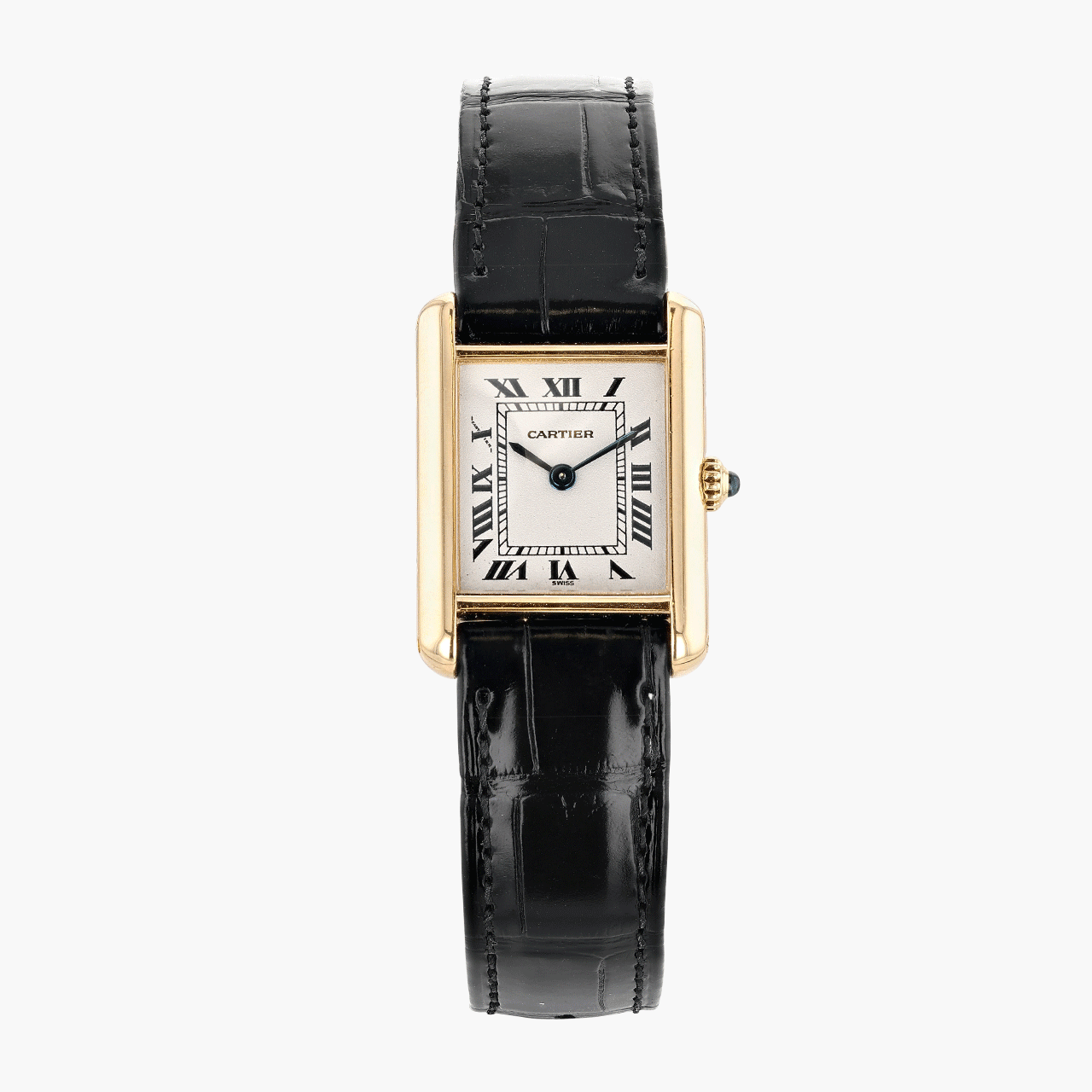 Gold Cartier Tank Wristwatch