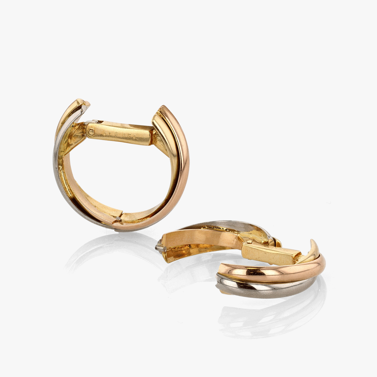 Cartier Trinity Cufflinks in Gold, Rose Gold, and White Gold