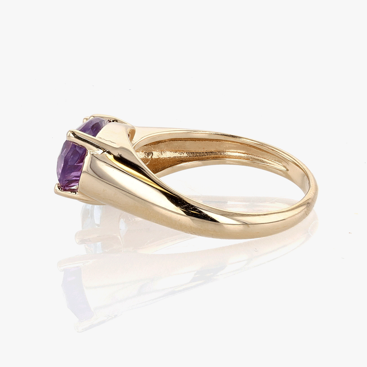 Gold, Amethyst, and Blue Topaz Ring