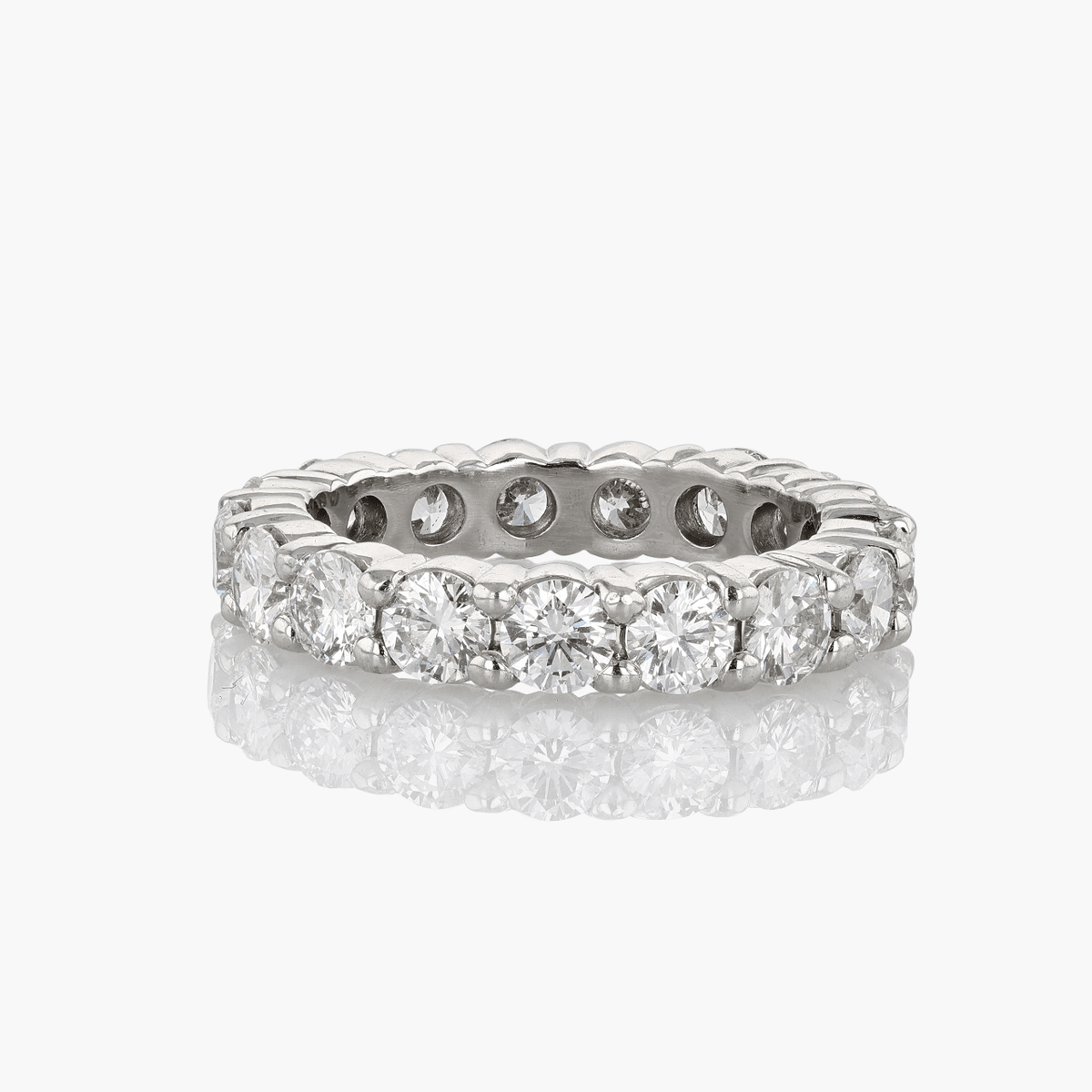 Platinum 3.57 Total Weight Diamond Wedding Eternity Band