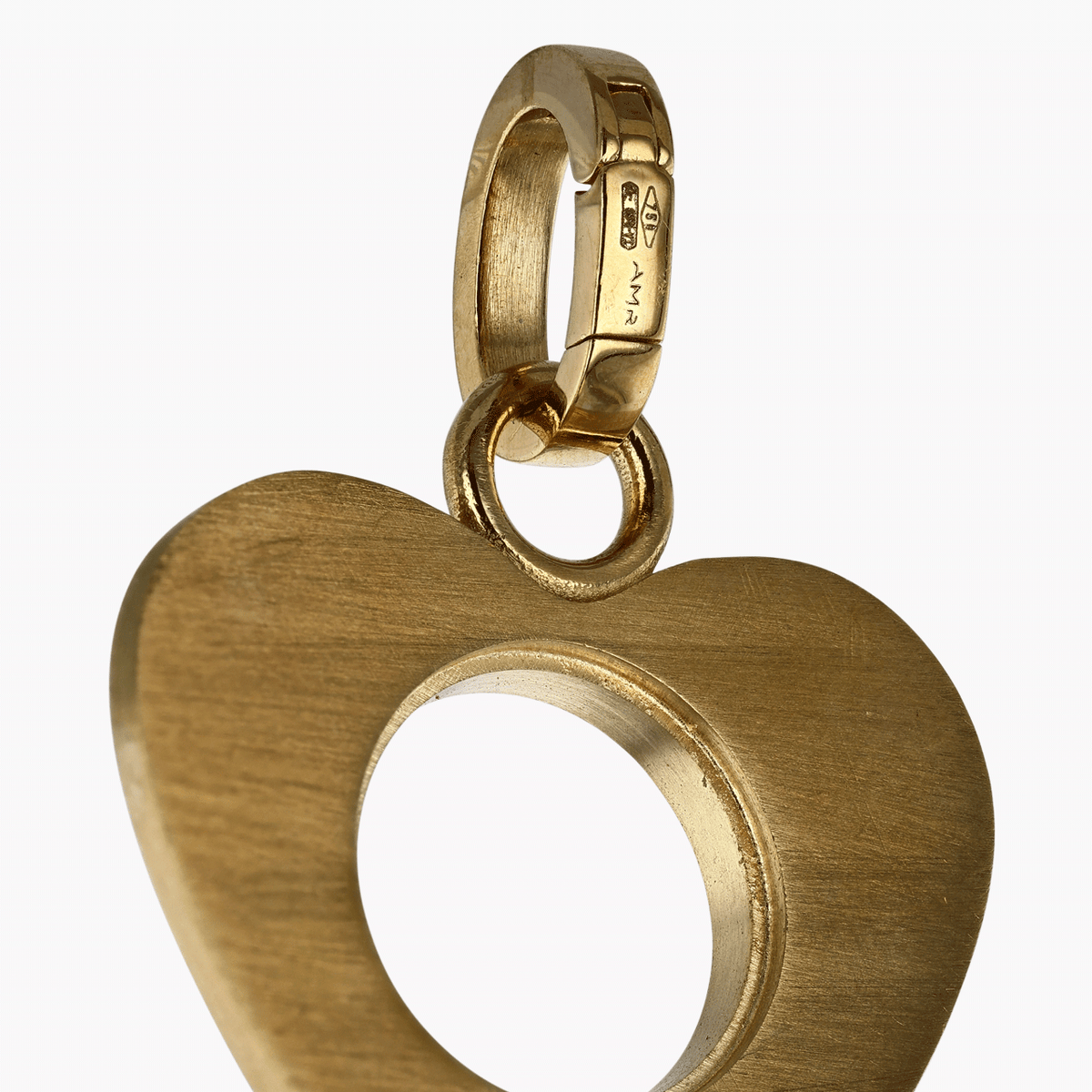 Gold, White Gold, and Diamond Heart Charm