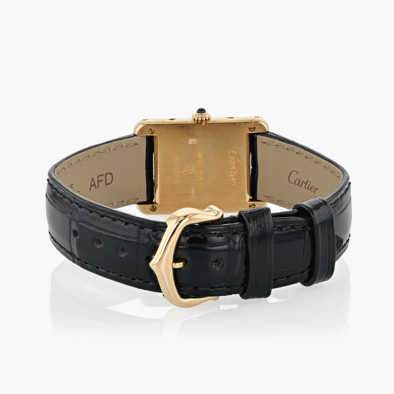 Gold Cartier Tank Wristwatch