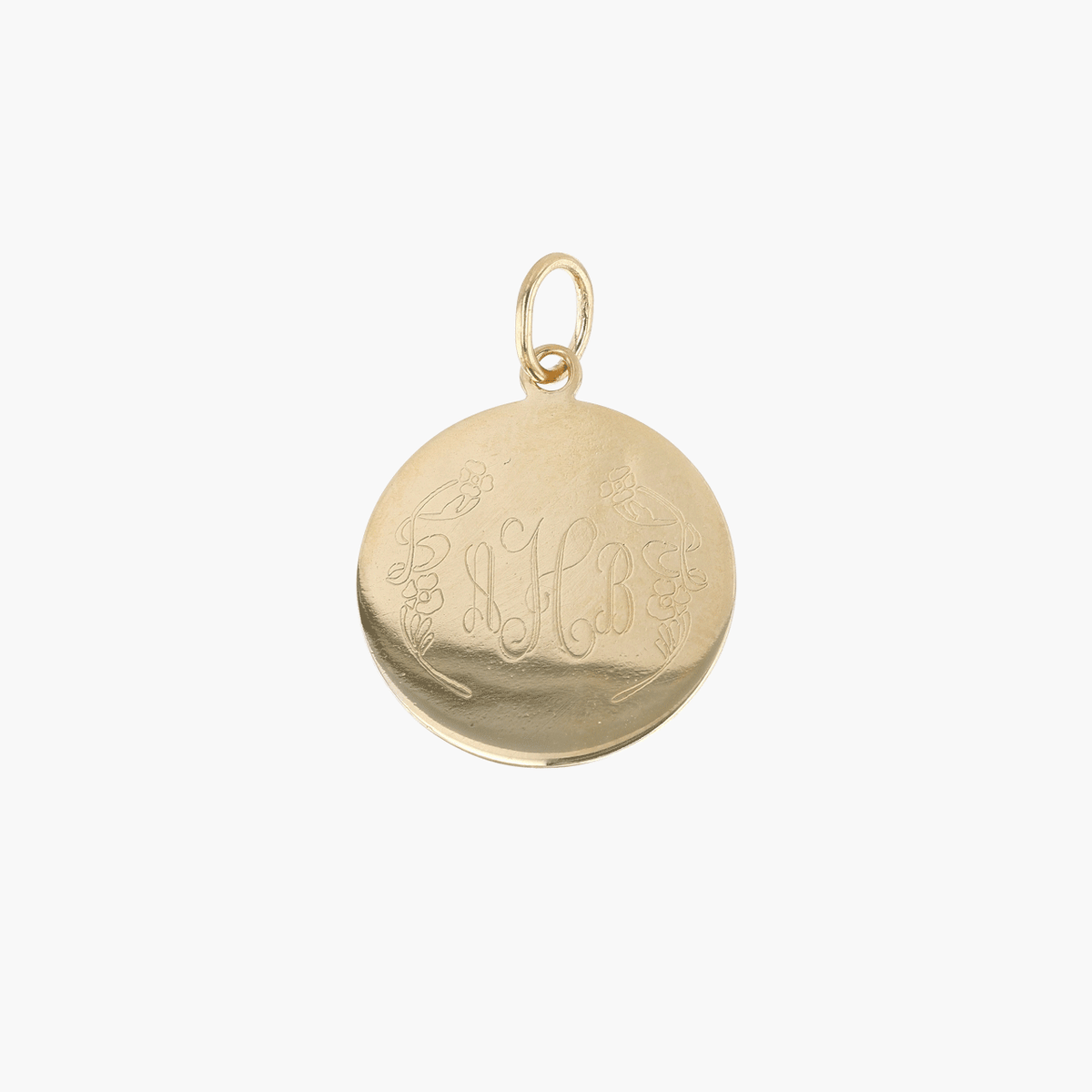 Gold Round Disc Charm