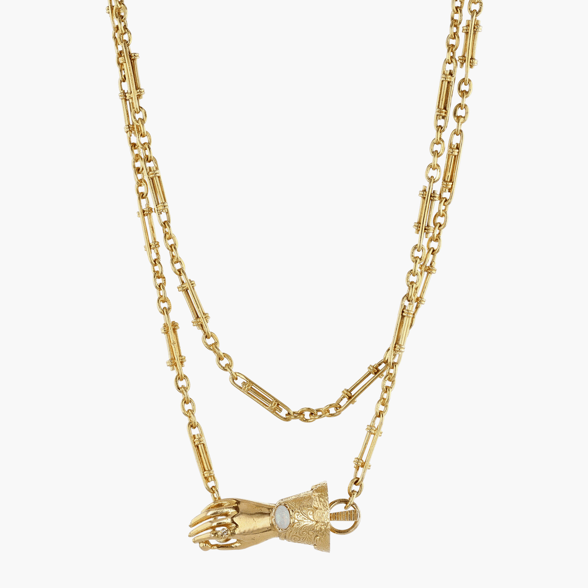 Antique 56 Inch Gold Fancy Link Chain