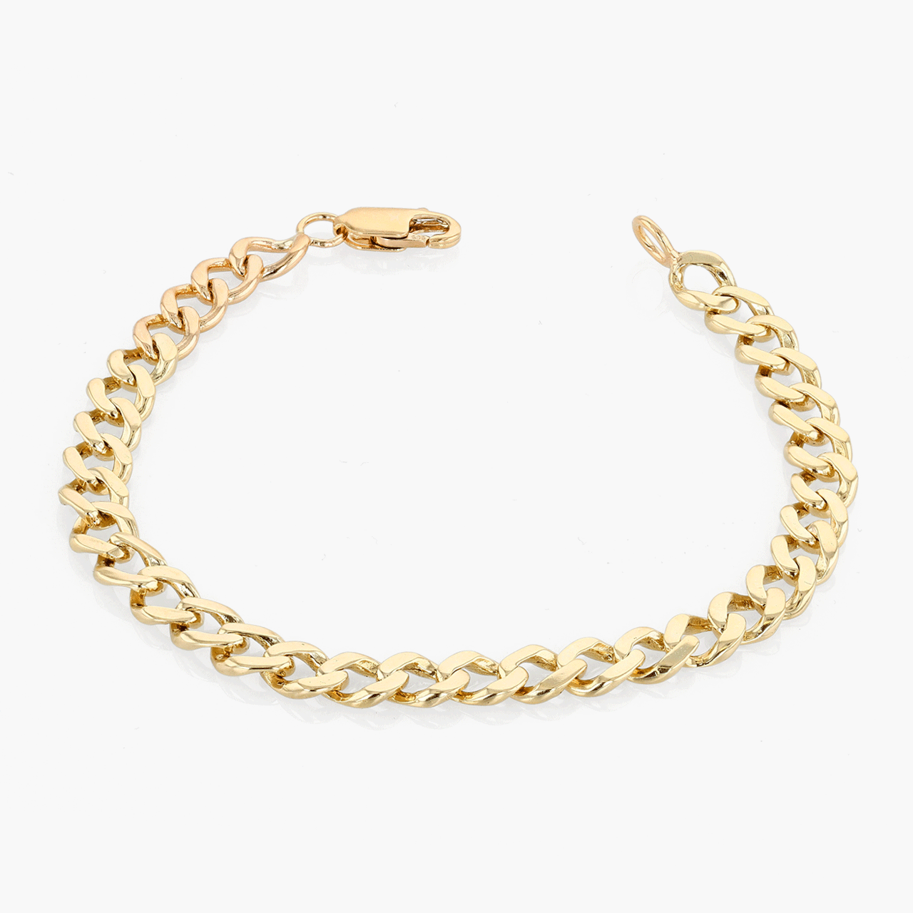 Vintage 14k Yellow Gold Solid Curb Link Chain