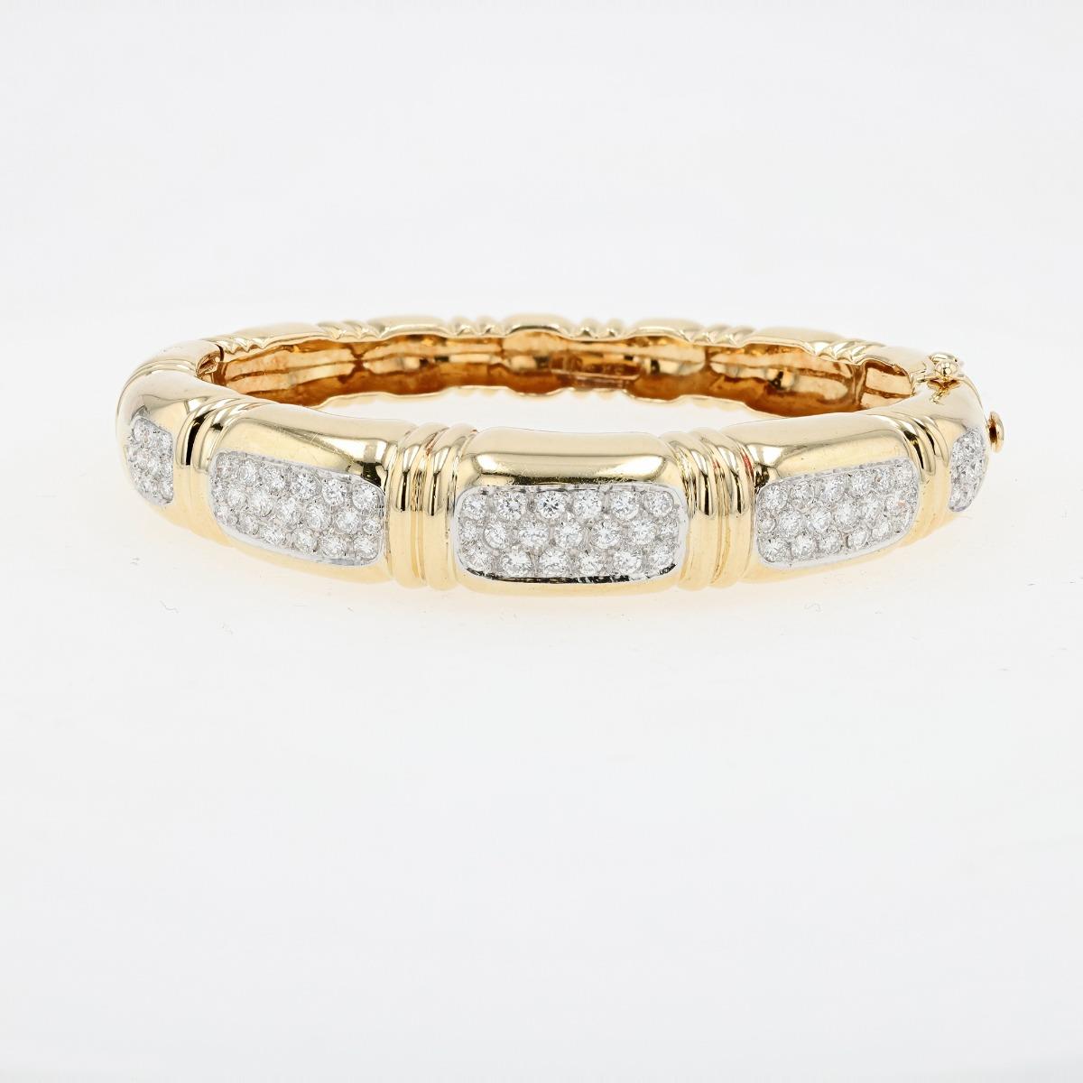 18Kt & Platinum Diamond Bangle