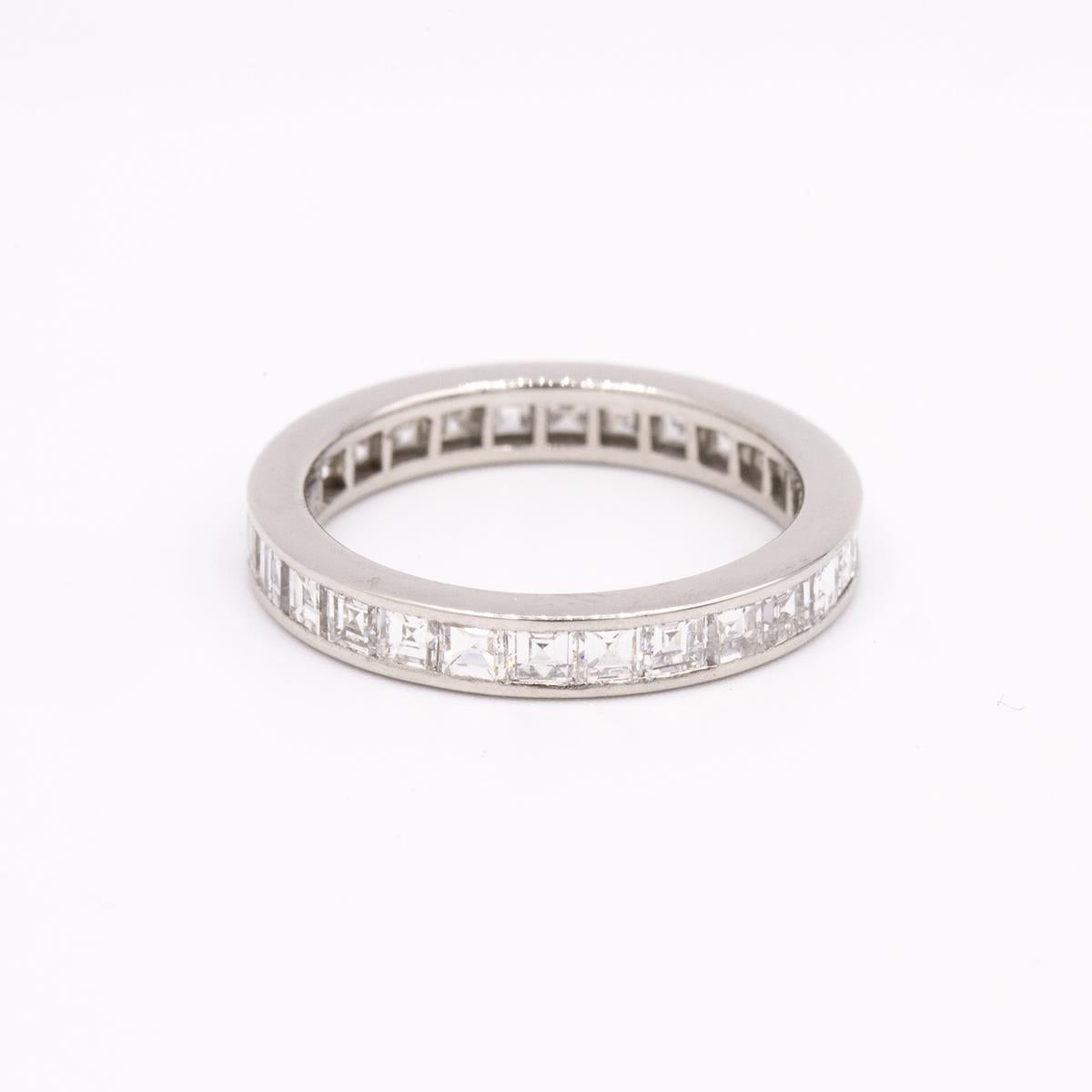 Princess Cut Diamond Platinum Wedding Band