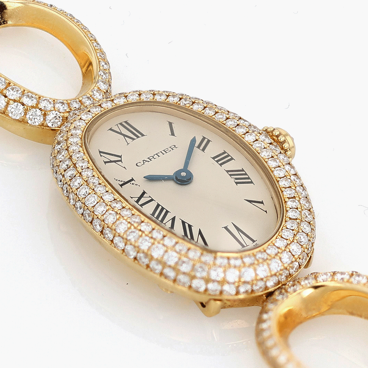 Cartier Gold and Diamond Baignoire Quartz Movement