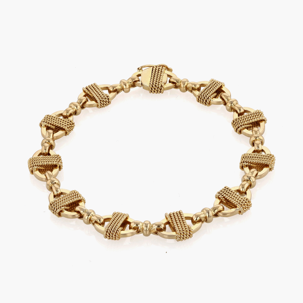 Retro Gold Oval Link Bracelet