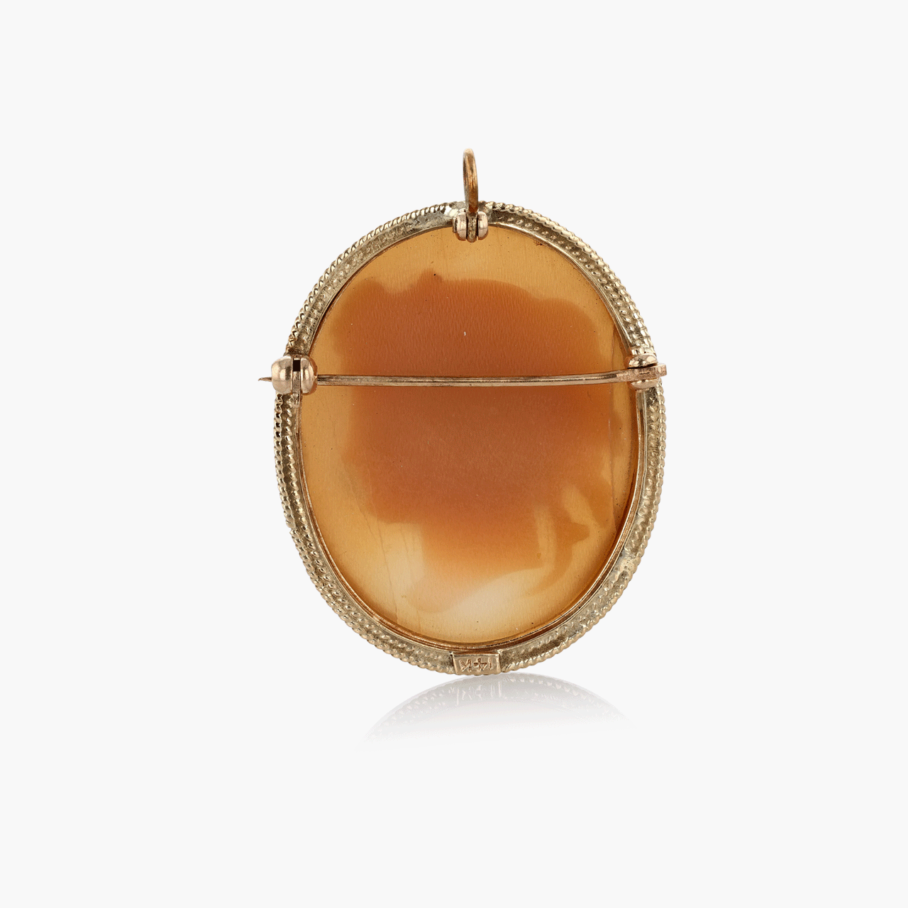 Vintage Gold and Shell Cameo Brooch
