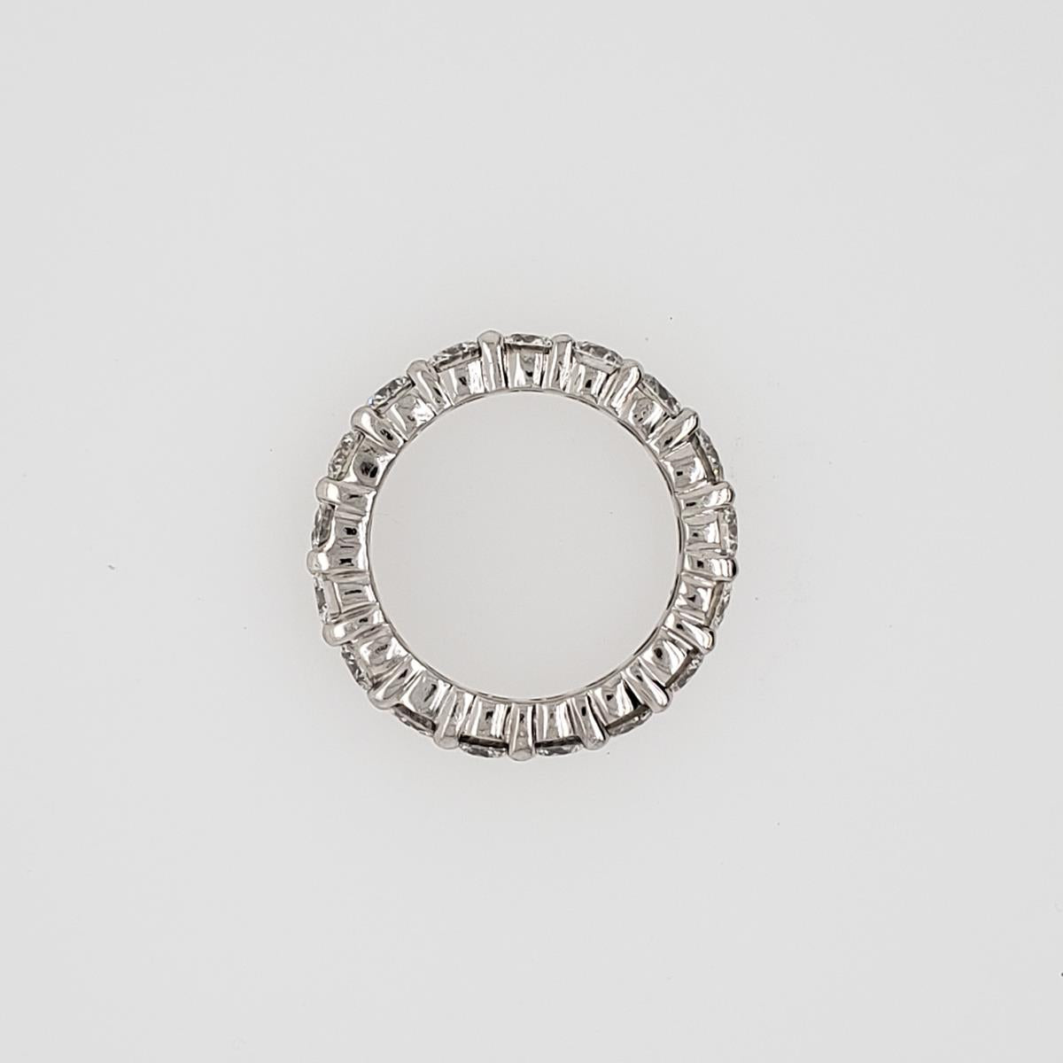 Platinum 3.57 Total Weight Diamond Wedding Eternity Band