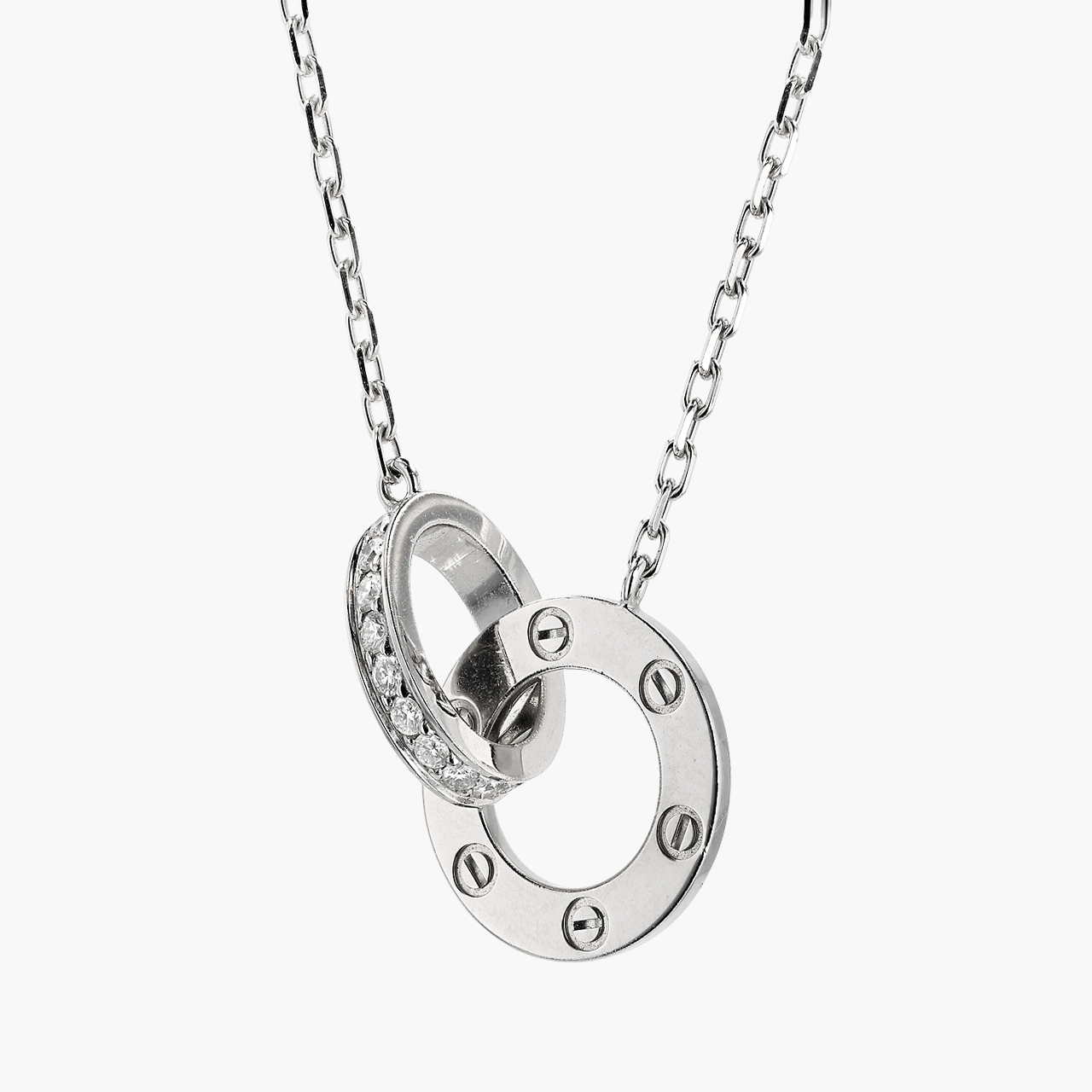 Cartier Love Necklace White Gold and Diamonds