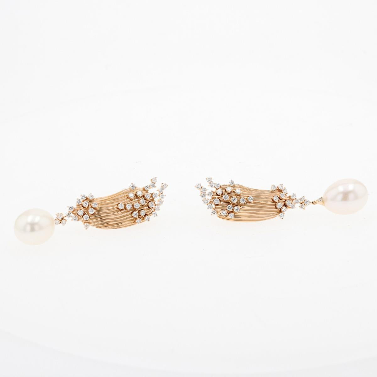 Heub Bahia 18KT Gold Pearl and Diamond Earrings