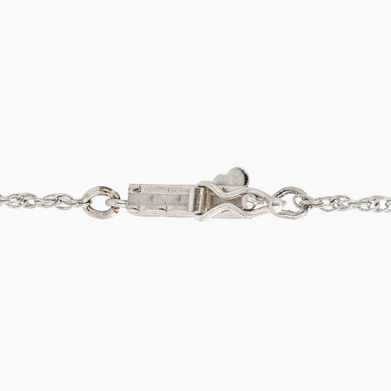 Platinum, White Gold, and Diamond Heart Necklace