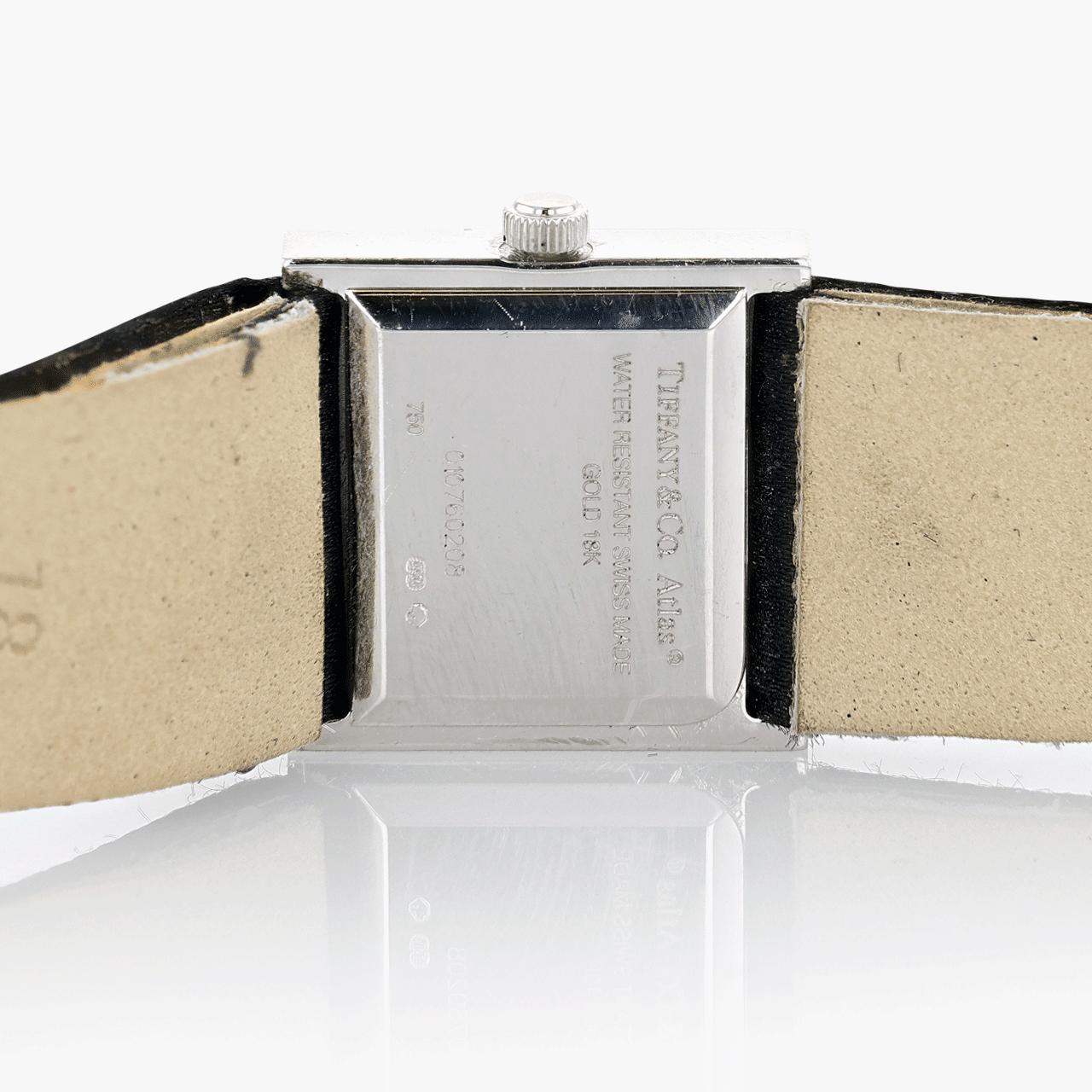 Tiffany & Co. White Gold and Diamond Atlas Square Wristwatch