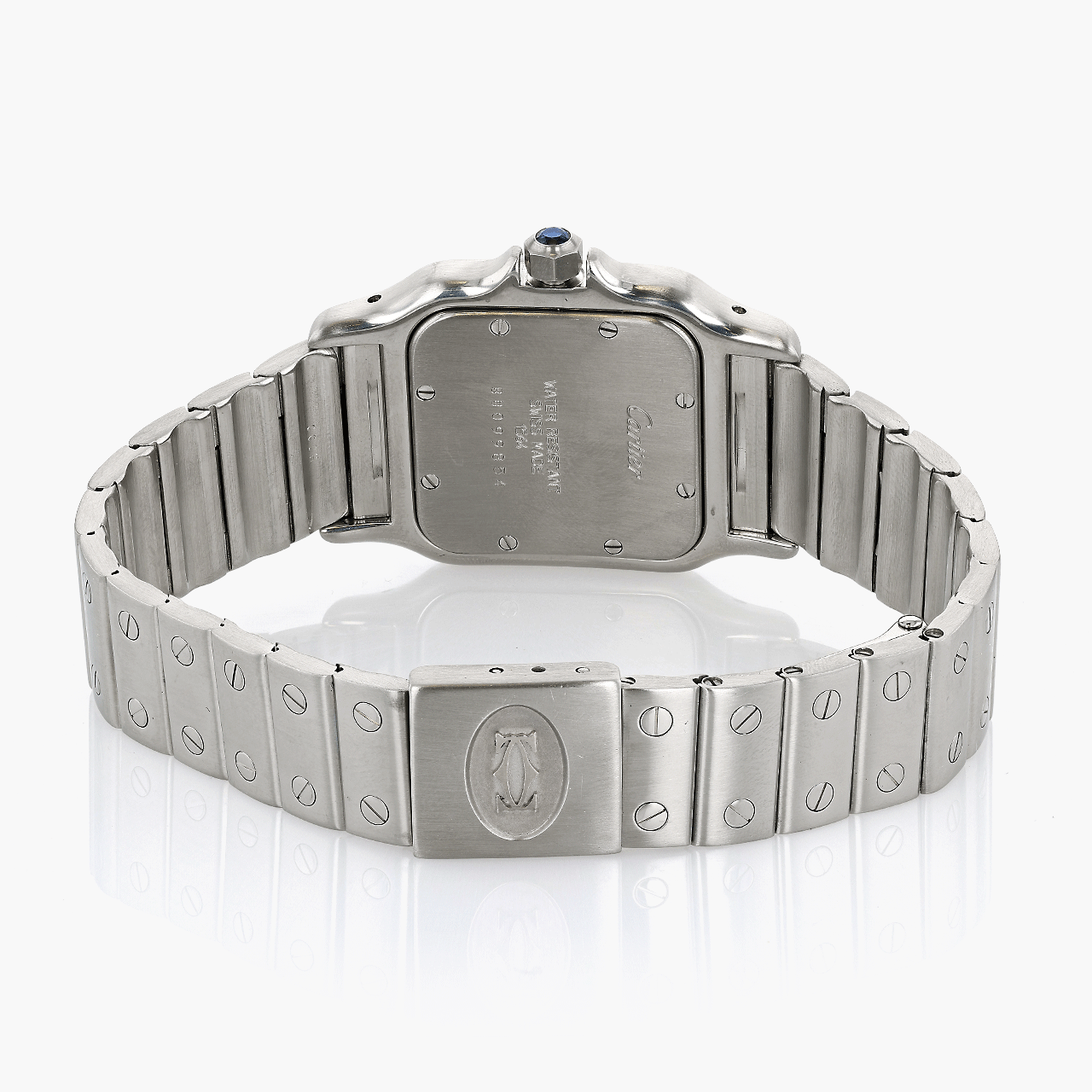 Cartier Santos Galbee Quartz Steel Wristwatch circa 1985