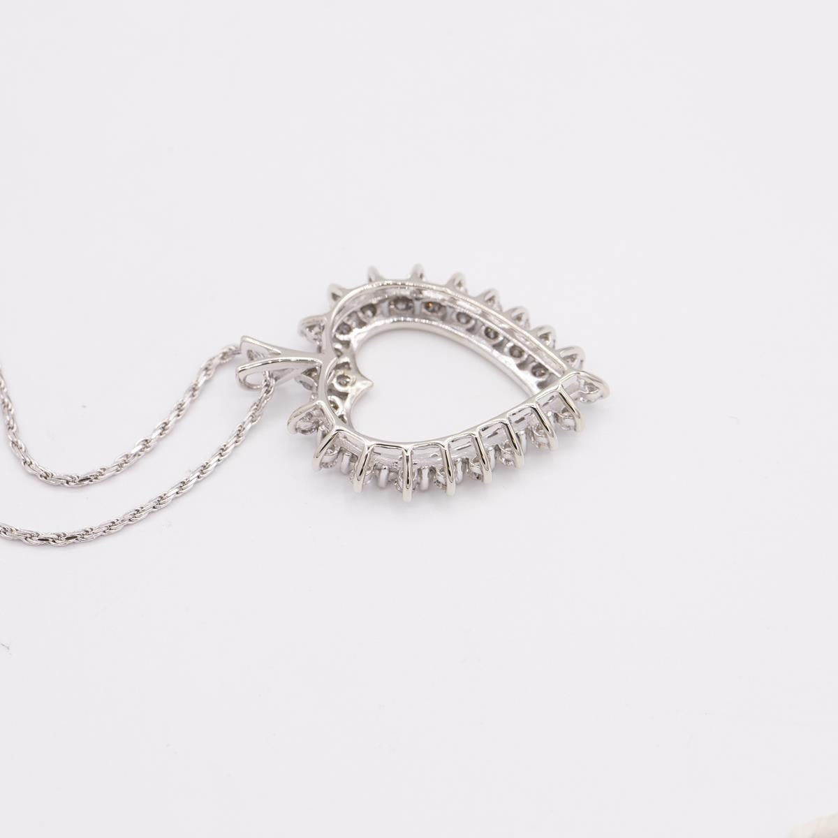 14KT Gold Diamond Heart Pendant