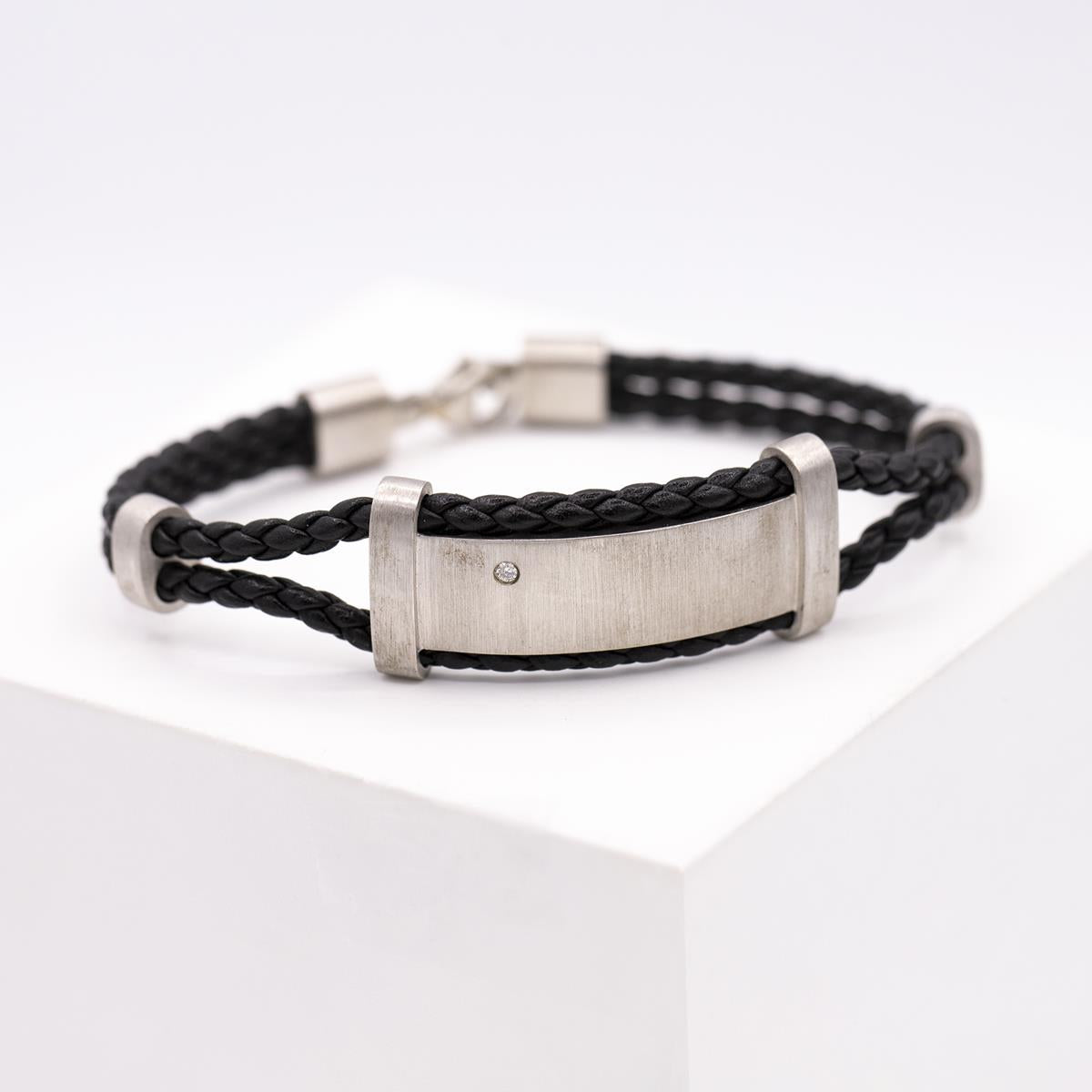 18KT Gold and Leather Bracelet