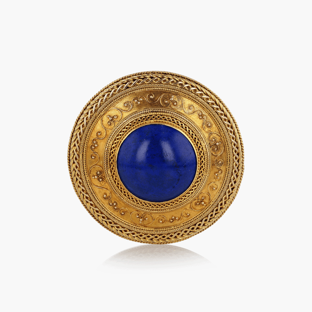 Victorian Gold and Lapis Lazuli Brooch