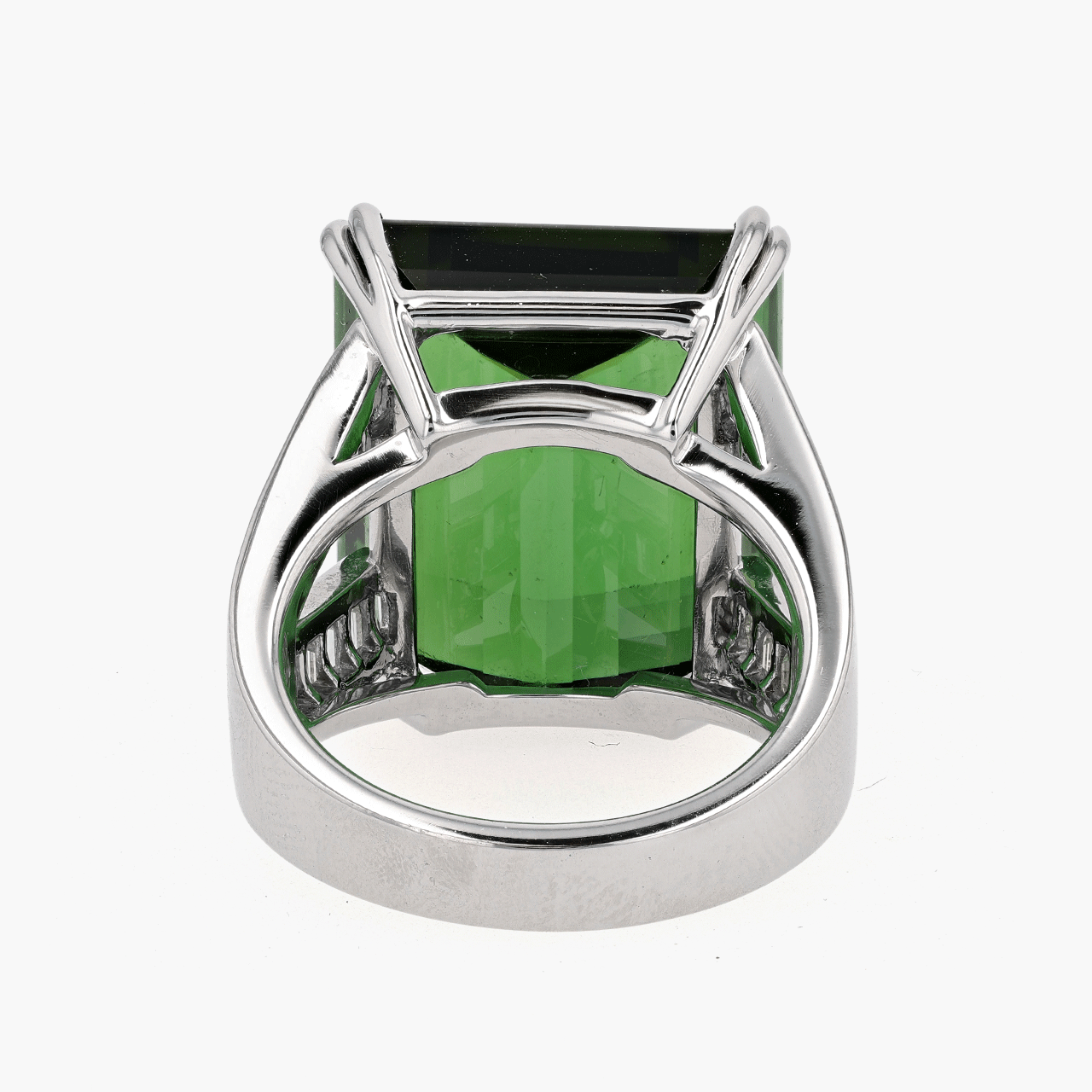 Vintage Platinum Custom 11.9 CT Tourmaline Ring