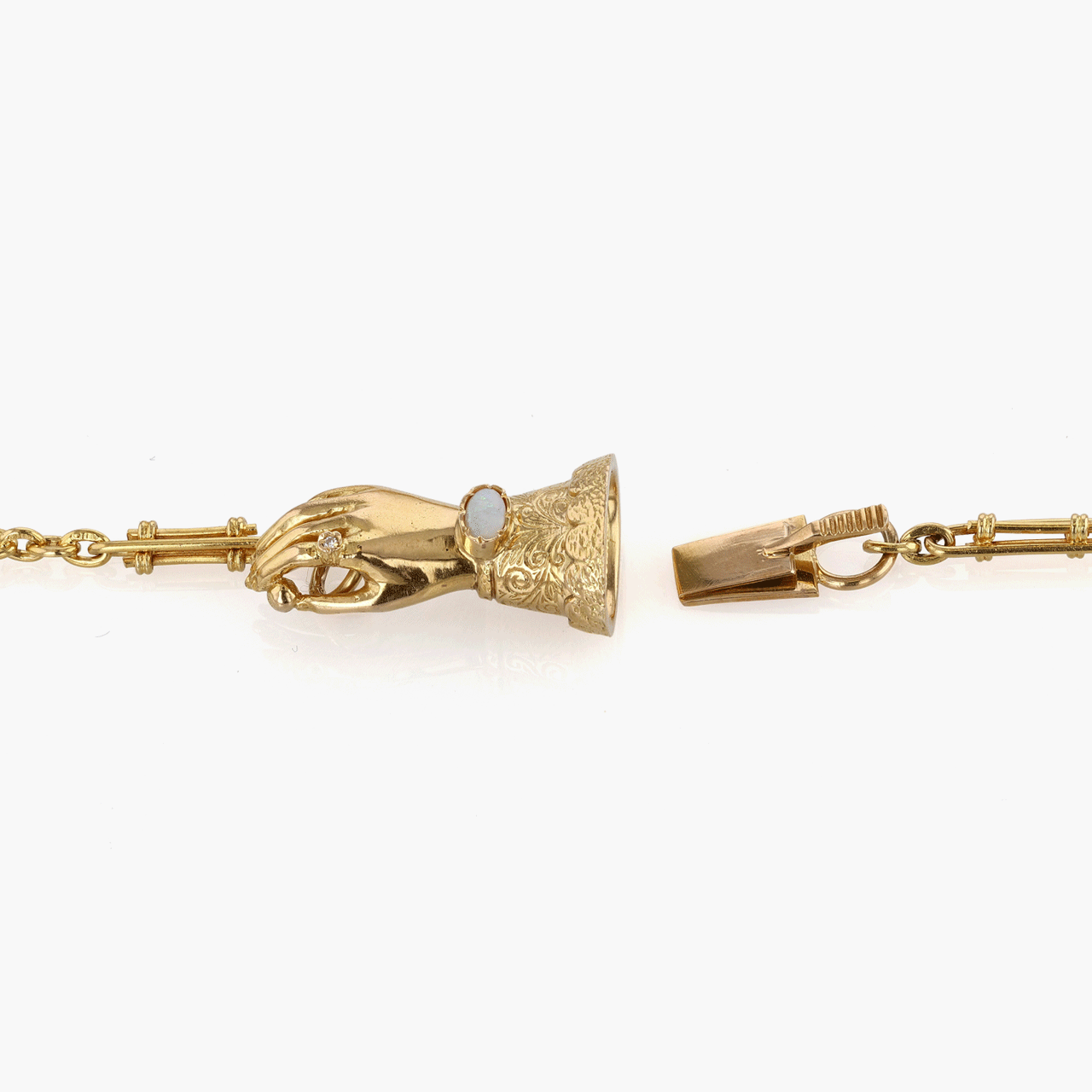 Antique 56 Inch Gold Fancy Link Chain
