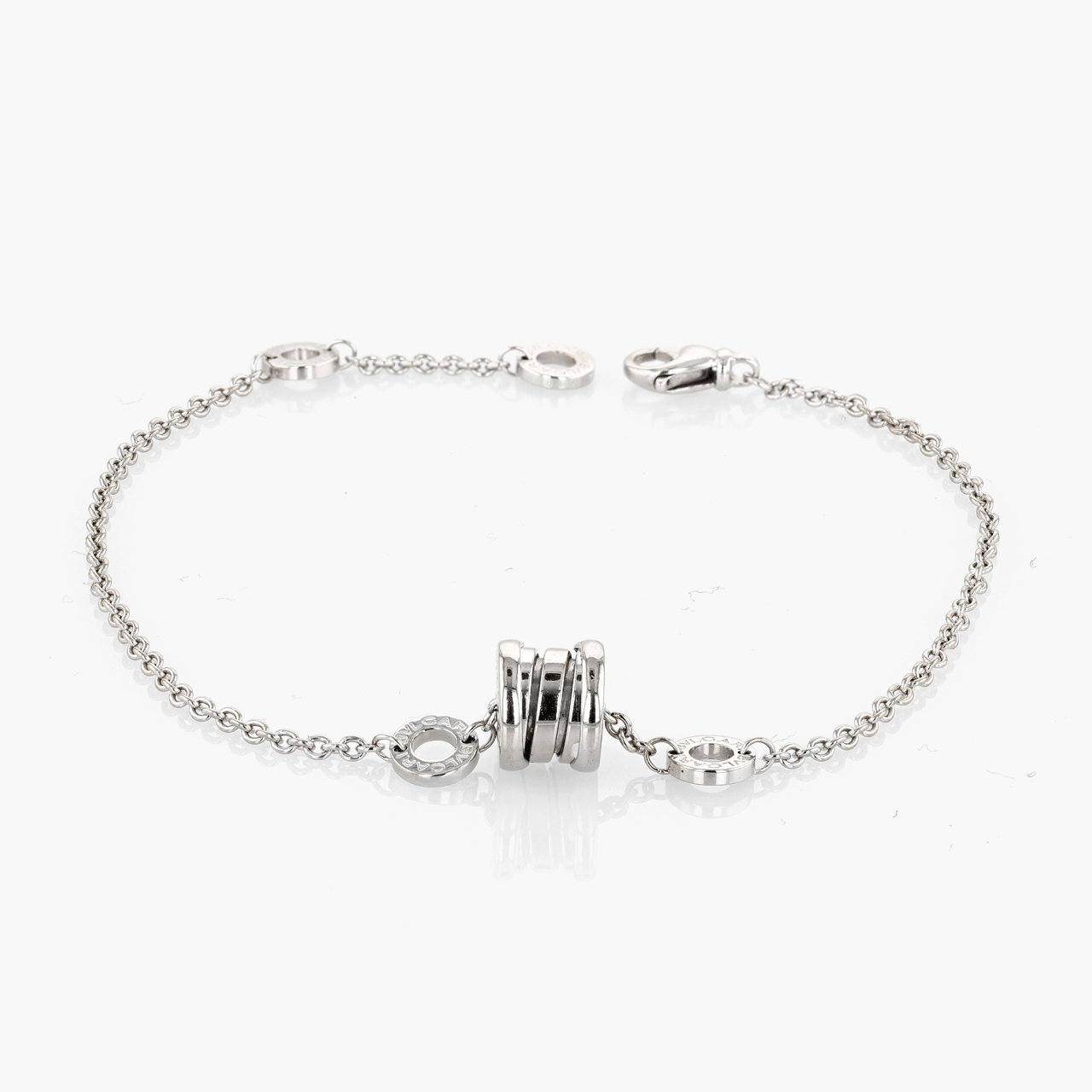 Vintage 18k White Gold Bulgari B-Zero Mini Bracelet