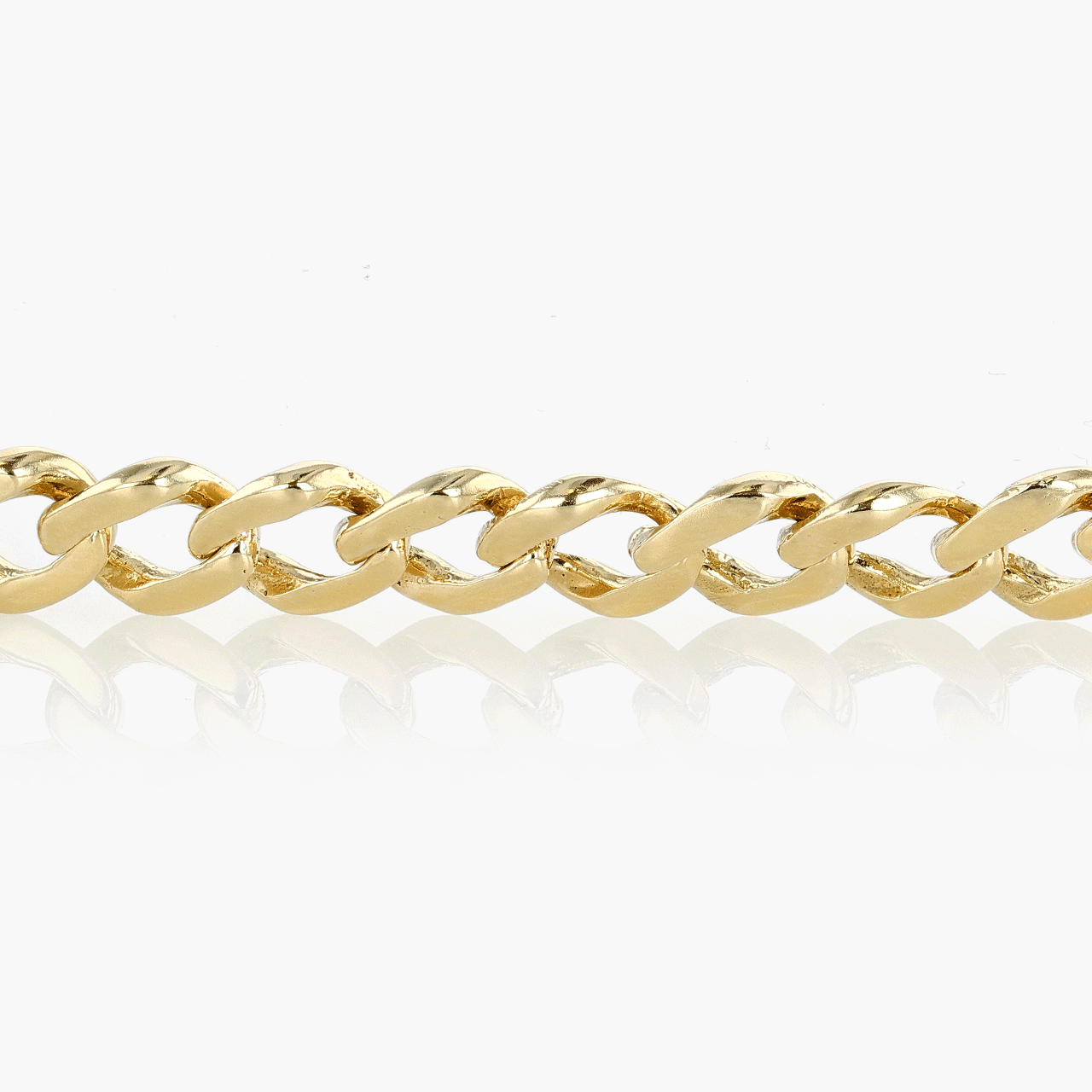 Vintage 14k Yellow Gold Solid Curb Link Chain