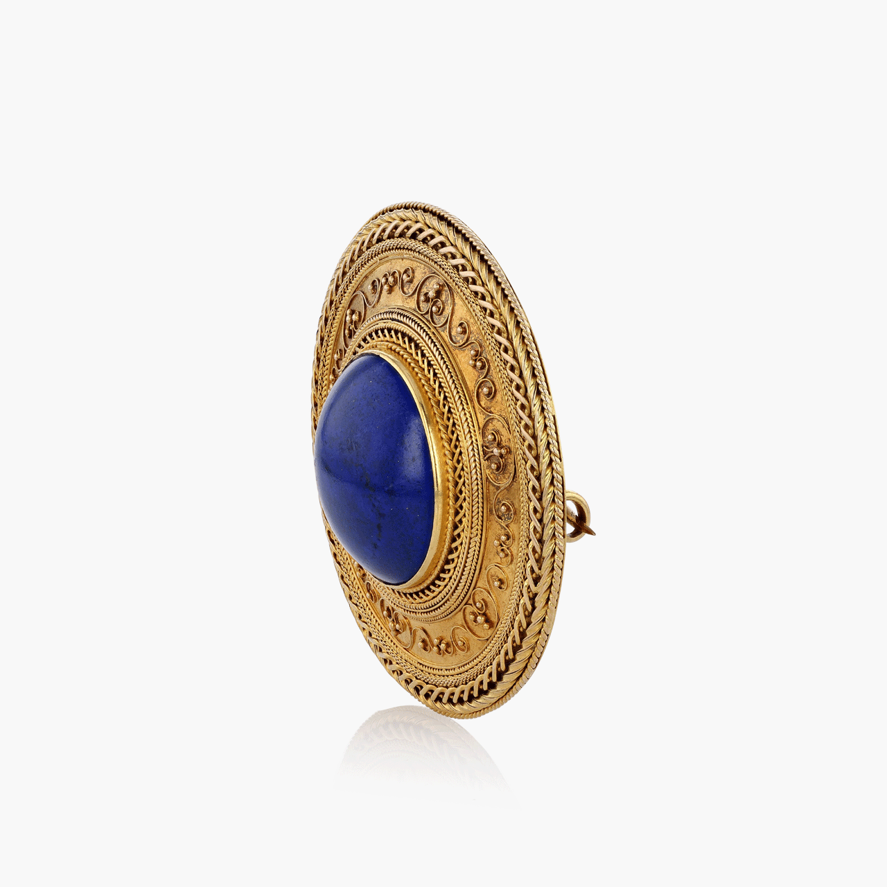 Victorian Gold and Lapis Lazuli Brooch