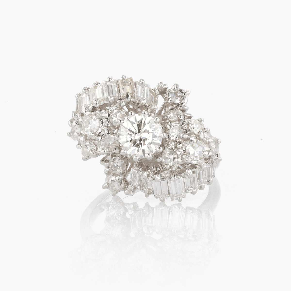 Vintage White Gold and Diamond Ring