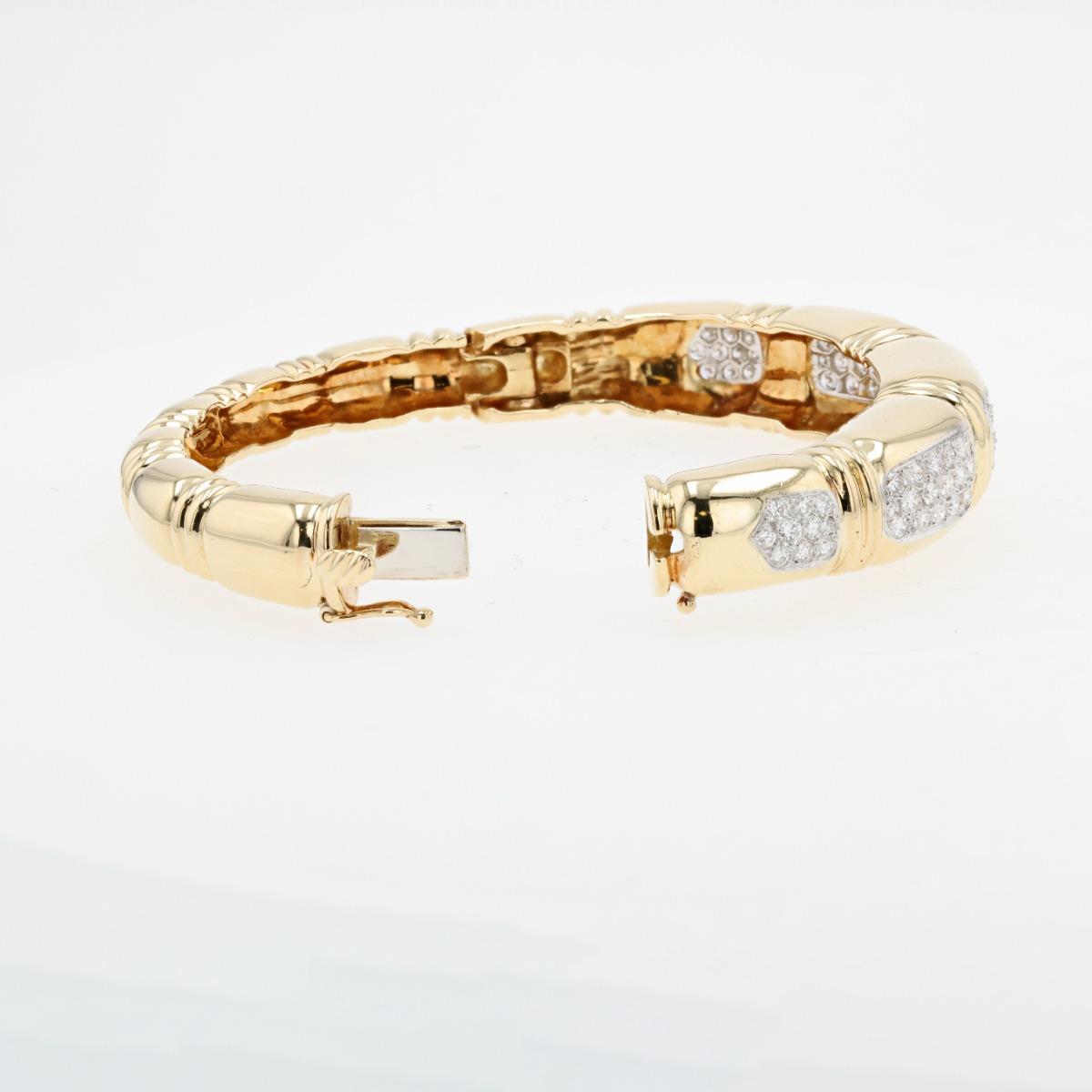 18Kt & Platinum Diamond Bangle