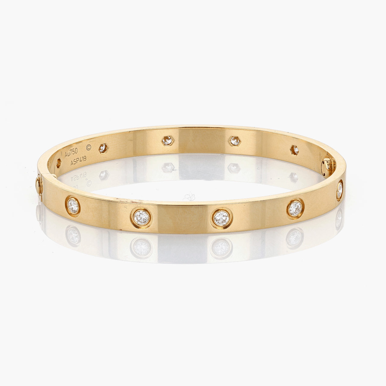 Cartier Gold and Diamond Love Bracelet