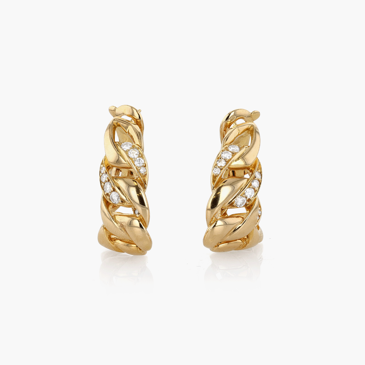 Vintage Cartier Bergamo 18k Yellow Gold and Diamonds Three-Piece Suite