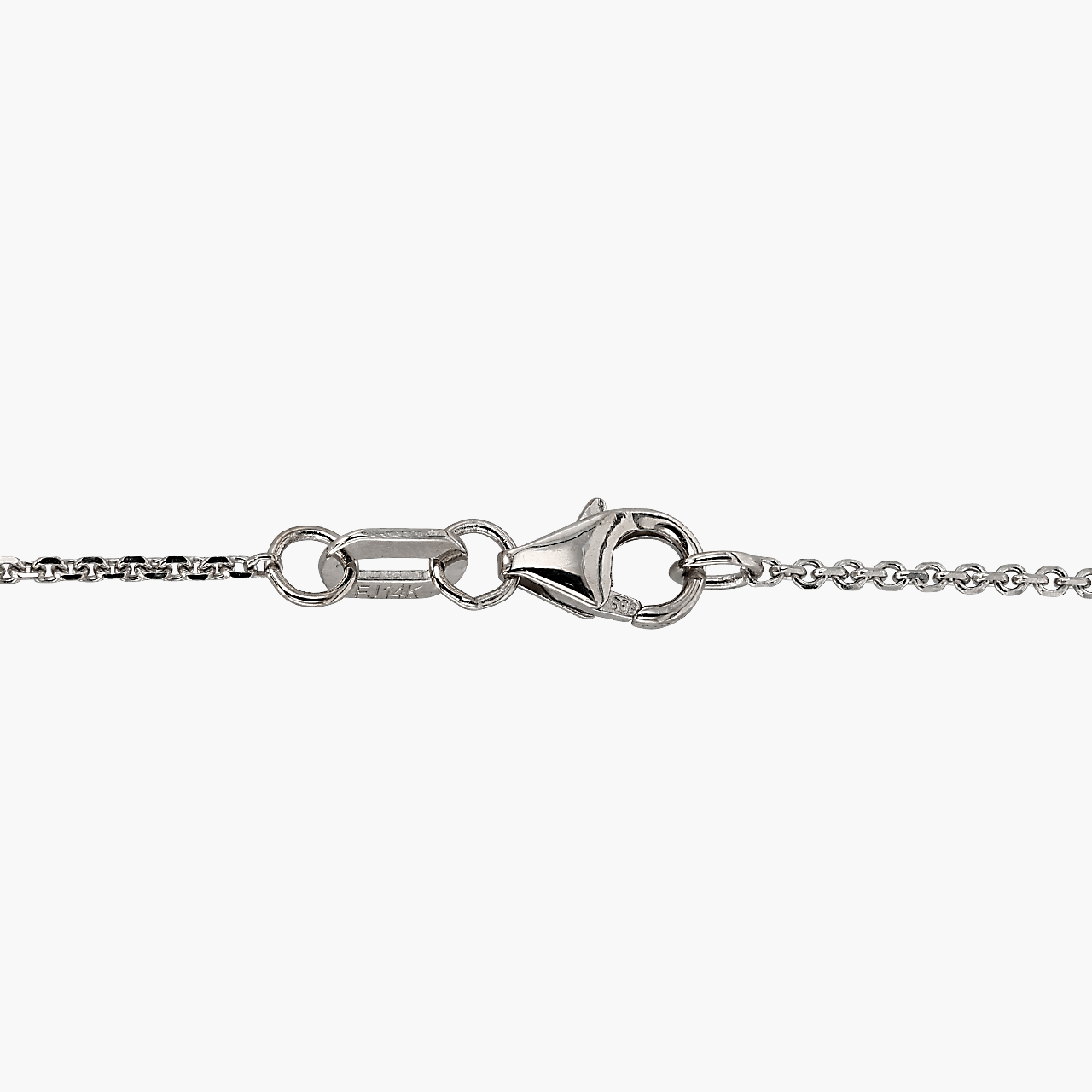 White Gold and Diamond Bezel Diamond Station Necklace