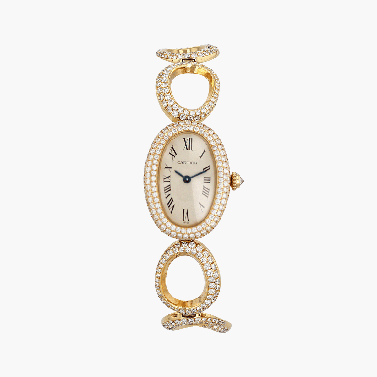 Cartier Gold and Diamond Baignoire Quartz Movement