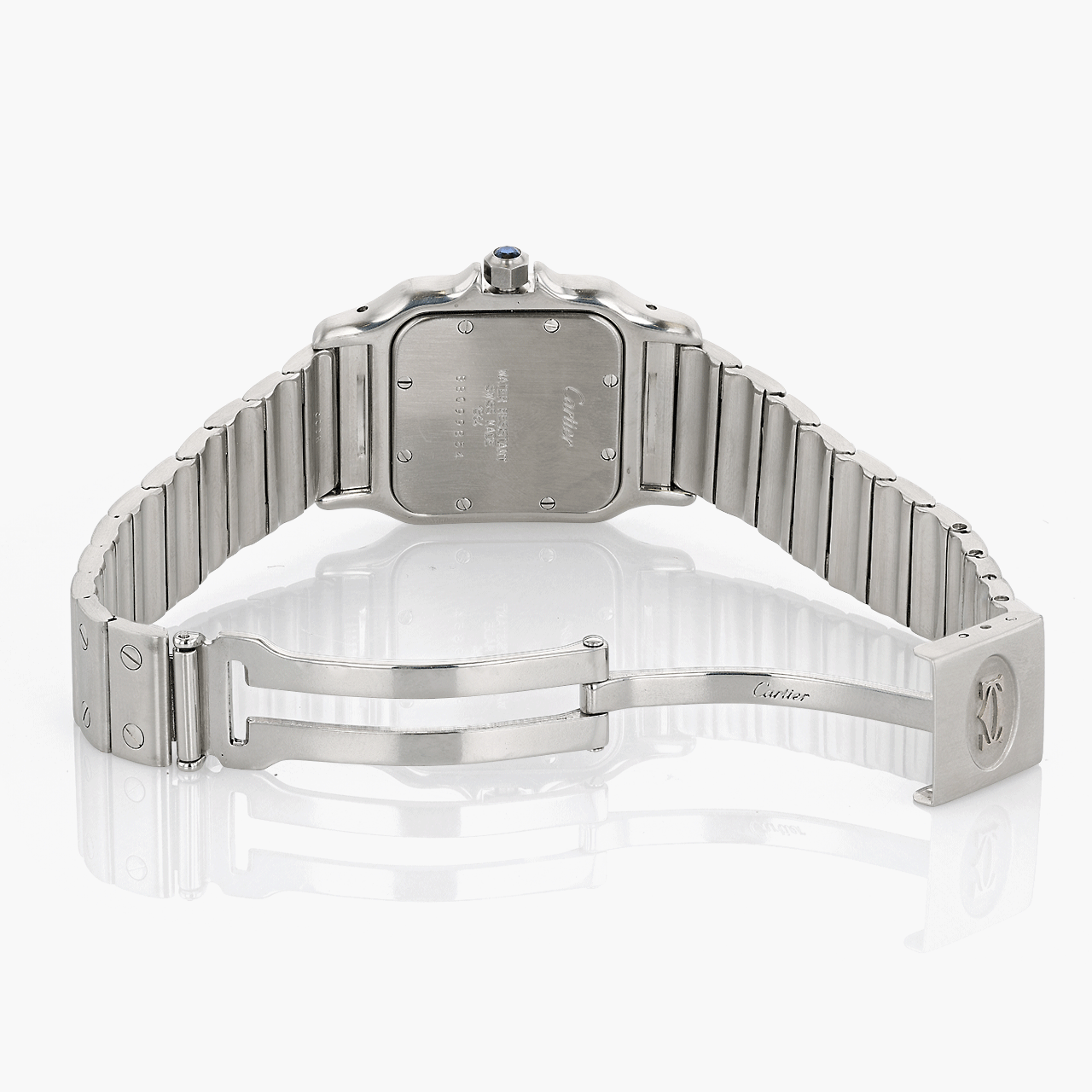Cartier Santos Galbee Quartz Steel Wristwatch circa 1985