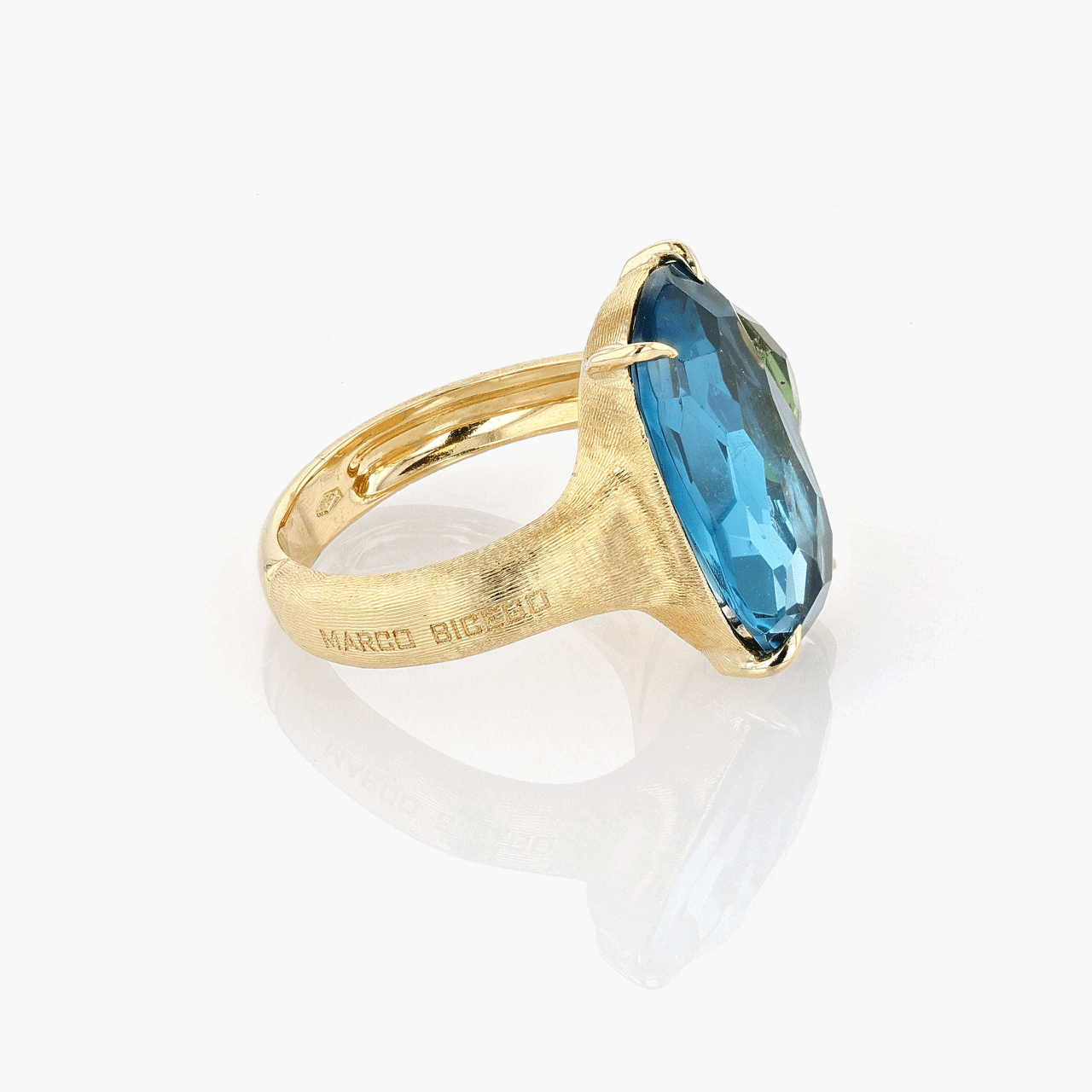 Marco Bicego Gold, Blue Topaz, and Peridot 'Murano' Ring