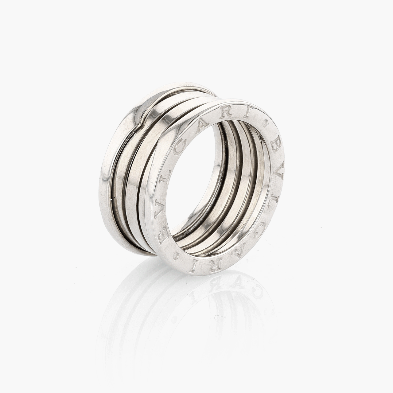Vintage Bulgari 18k White Gold B-Zero Ring