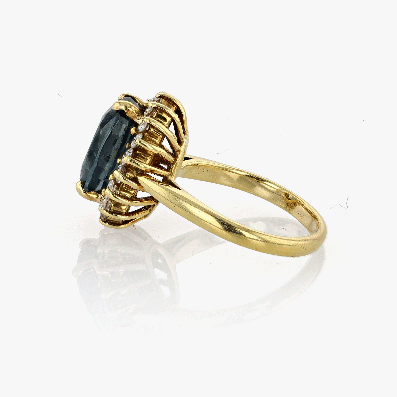 Gold, Sapphire, and Diamond Ring