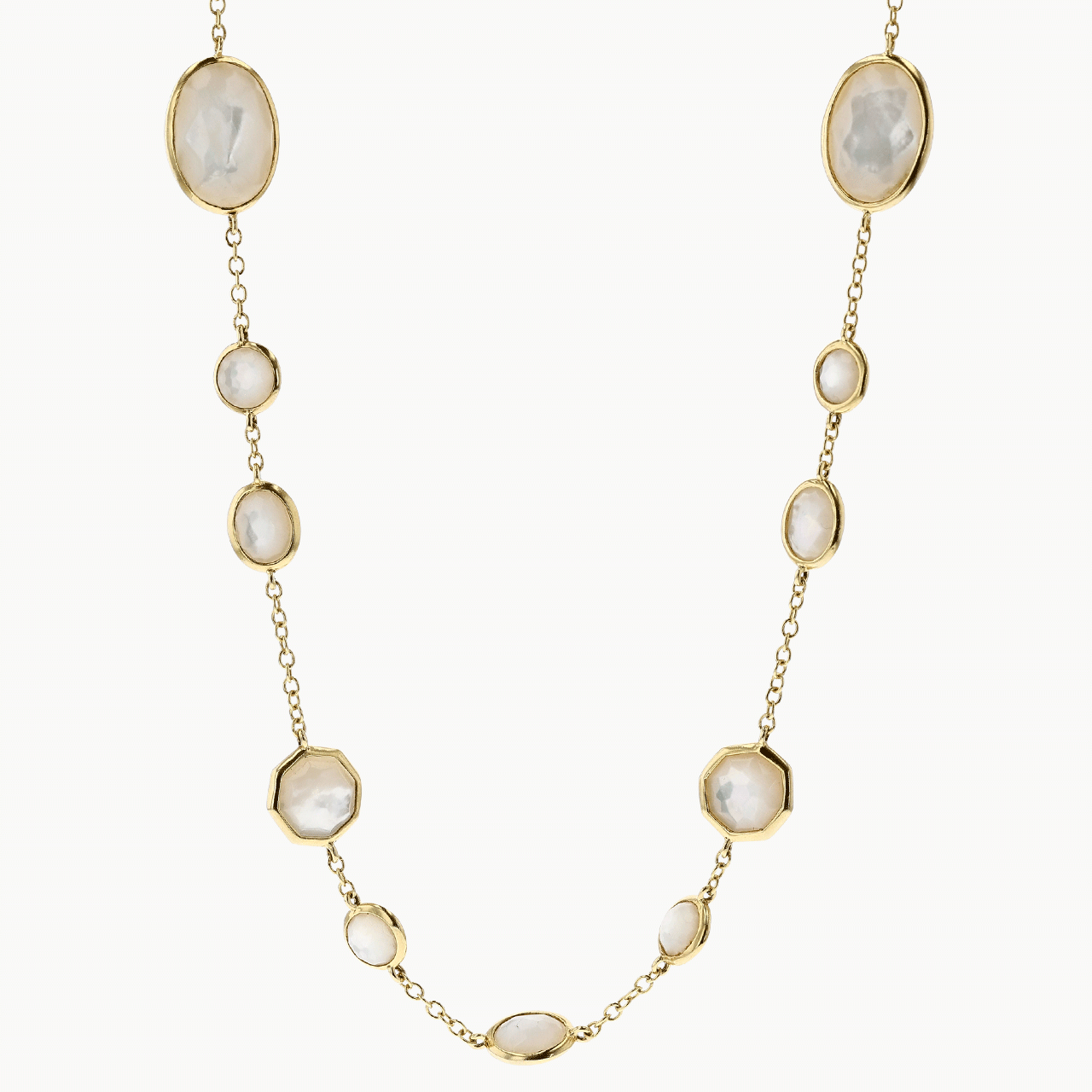 Ippolita Gold and Mother of Pearl Station Necklace