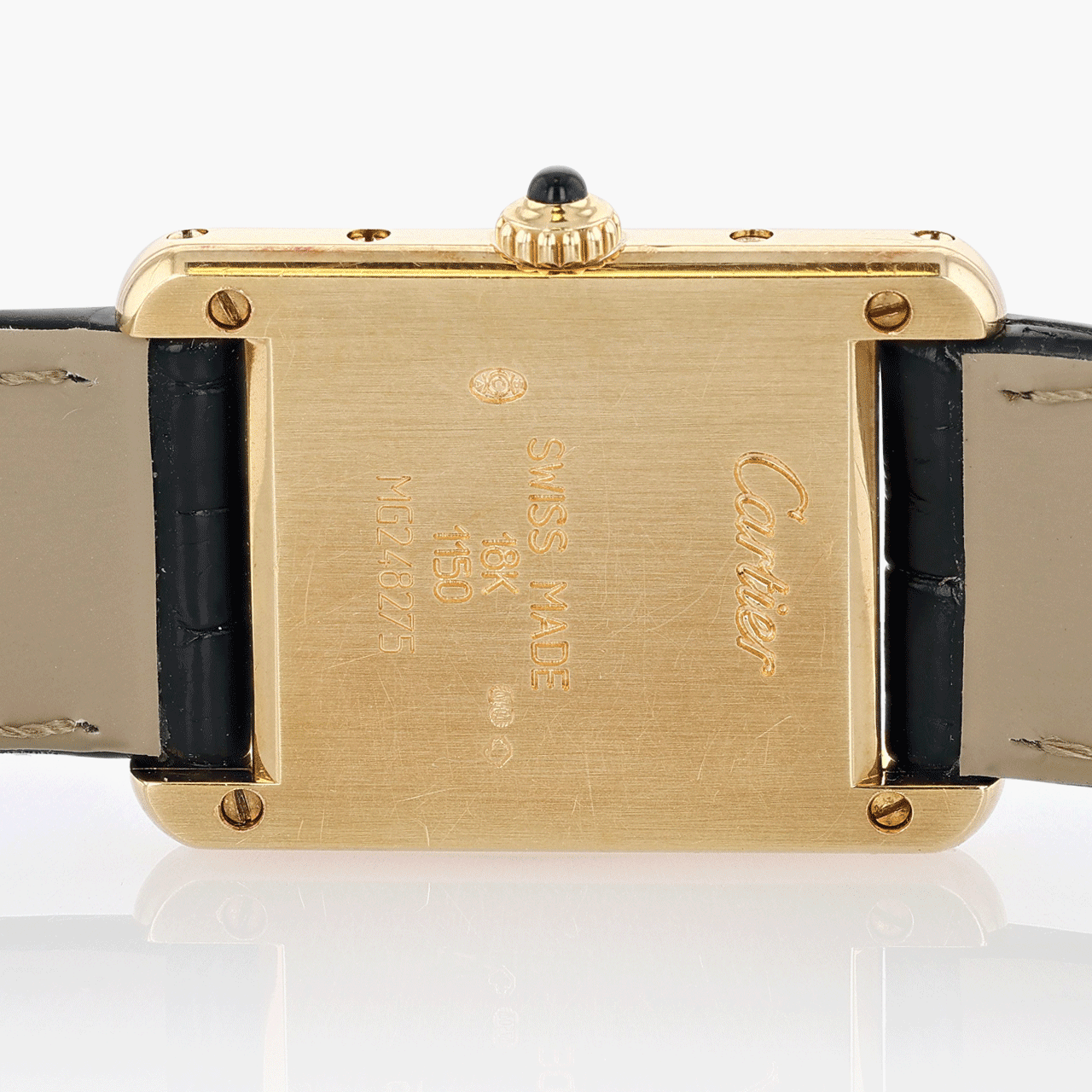 Gold Cartier Tank Wristwatch